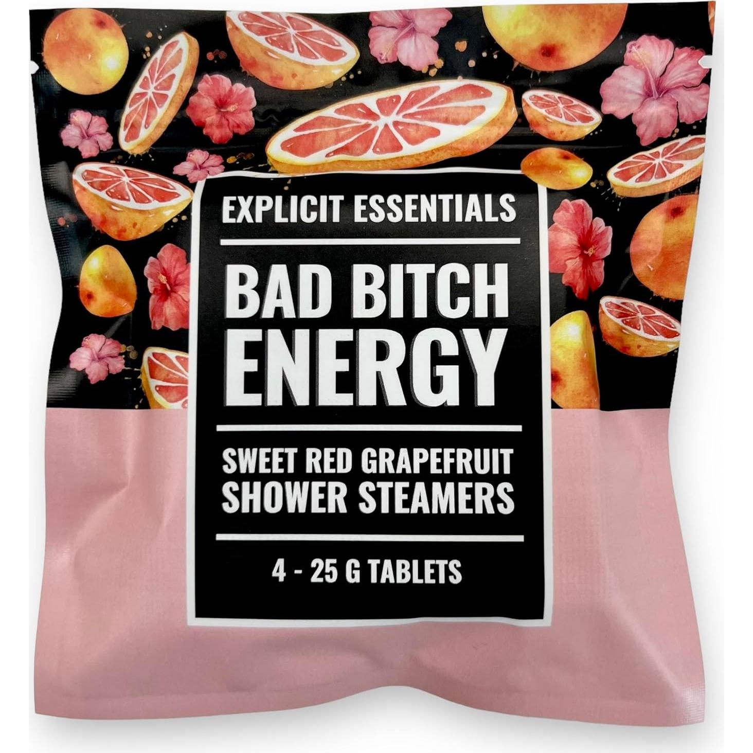 Tabletas de Vapor de Ducha Pomelo Rojo Dulce Explicit Essentials - 4 Unidades 25g