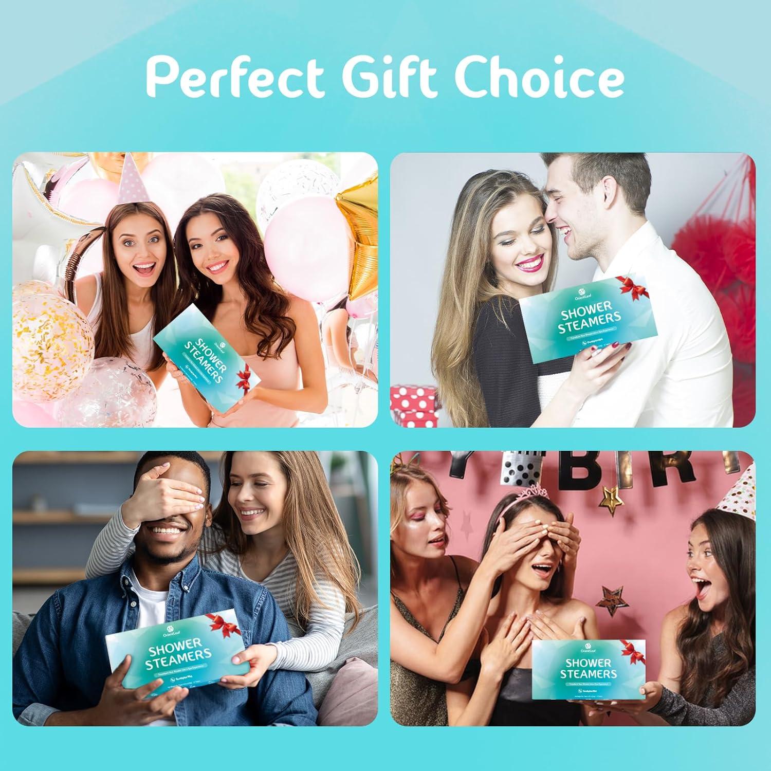 Bombas de Ducha Aromaterapia Eucalipto Menta ORIENTLEAF - 8 Piezas