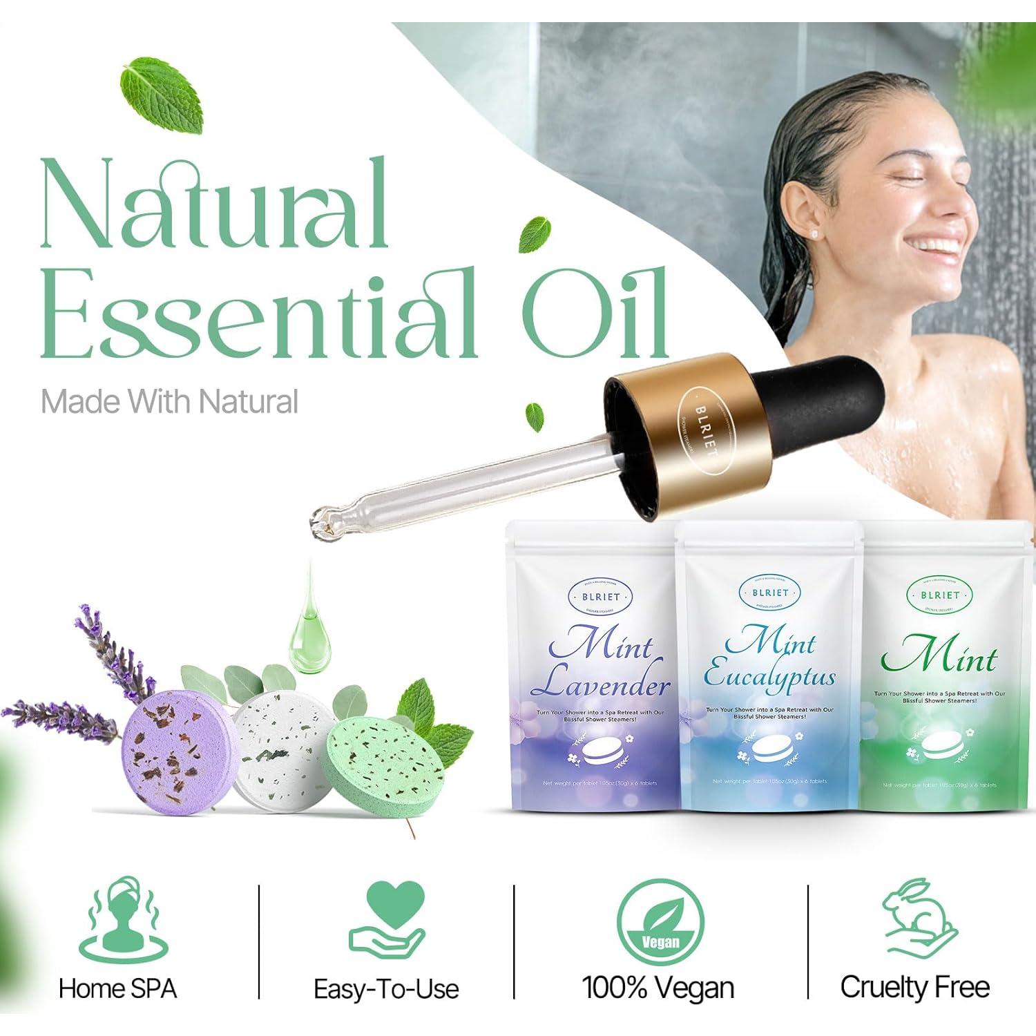 Bolsitas de Vapor para Ducha Aromaterapia 18 Pack BLRIET