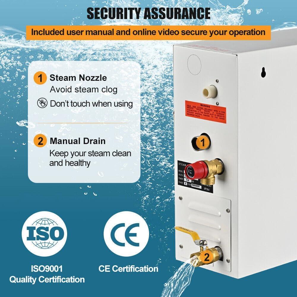 Generador de Vapor DC HOUSE 9KW 220V para Sauna Spa