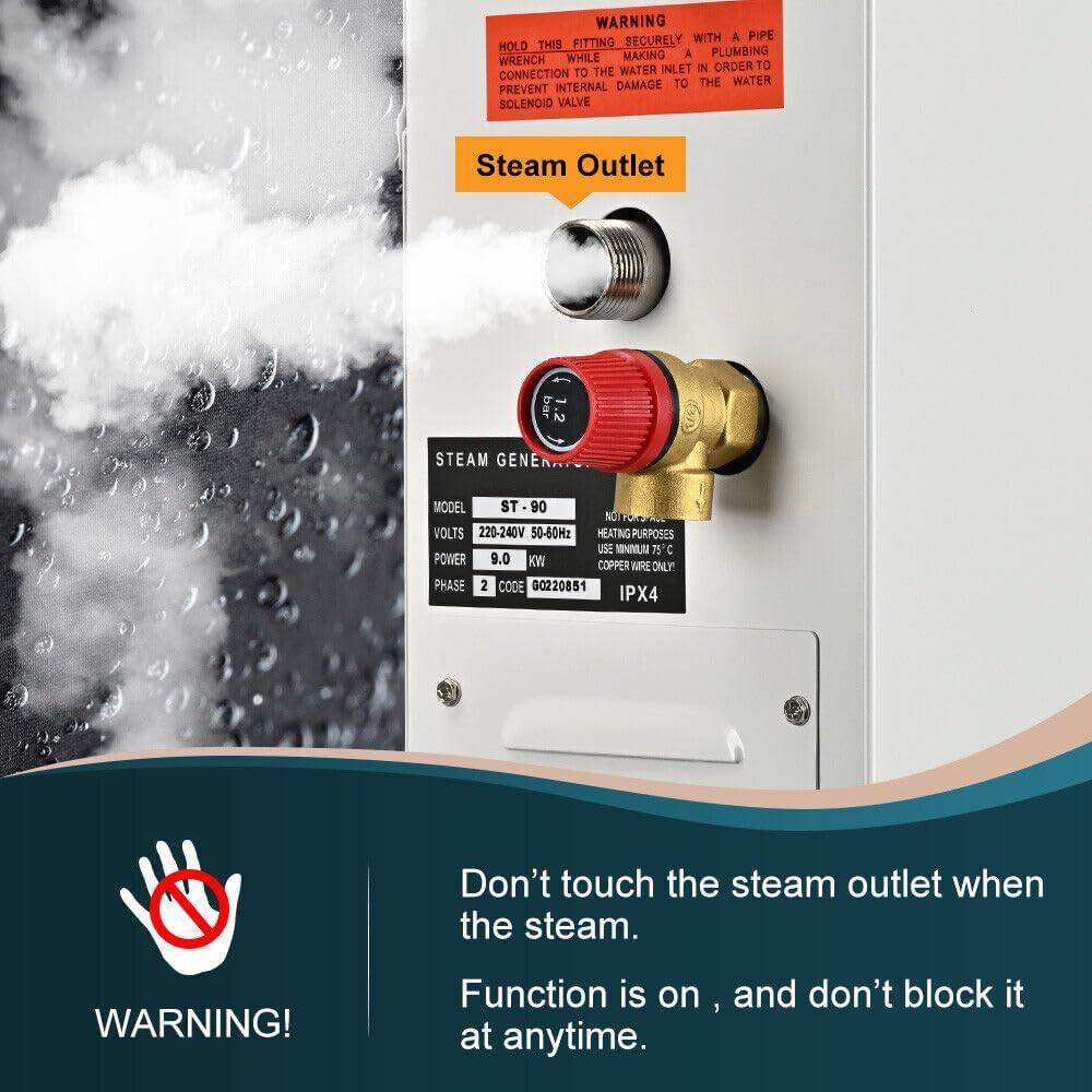 Generador de Vapor DC HOUSE 9KW 220V para Sauna Spa