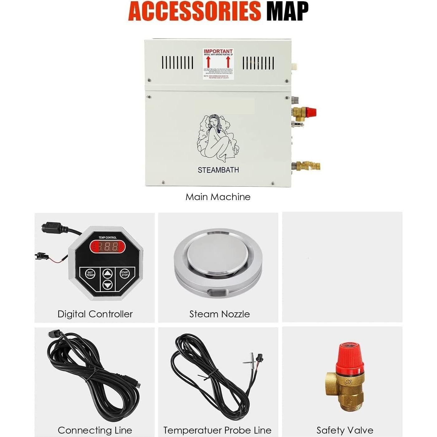 Generador de Vapor DC HOUSE 9KW 220V para Sauna Spa