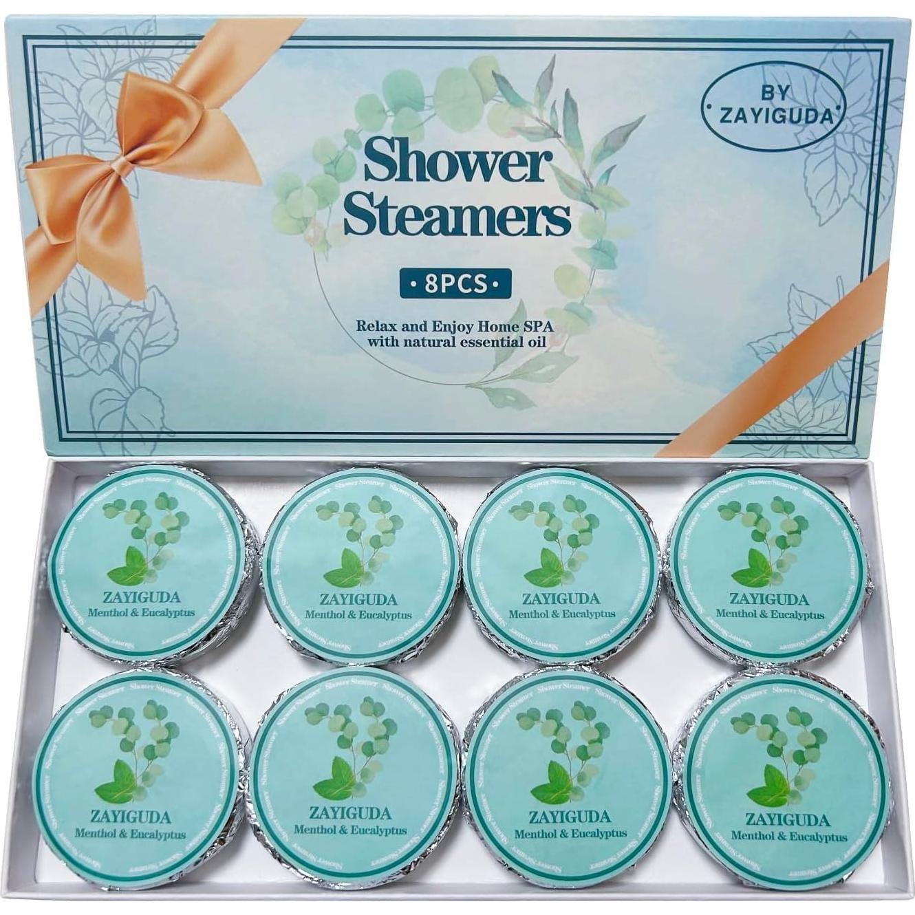 Paquete de 8 Bombas de Ducha Aromaterapia ZAYISHOWER Eucalipto