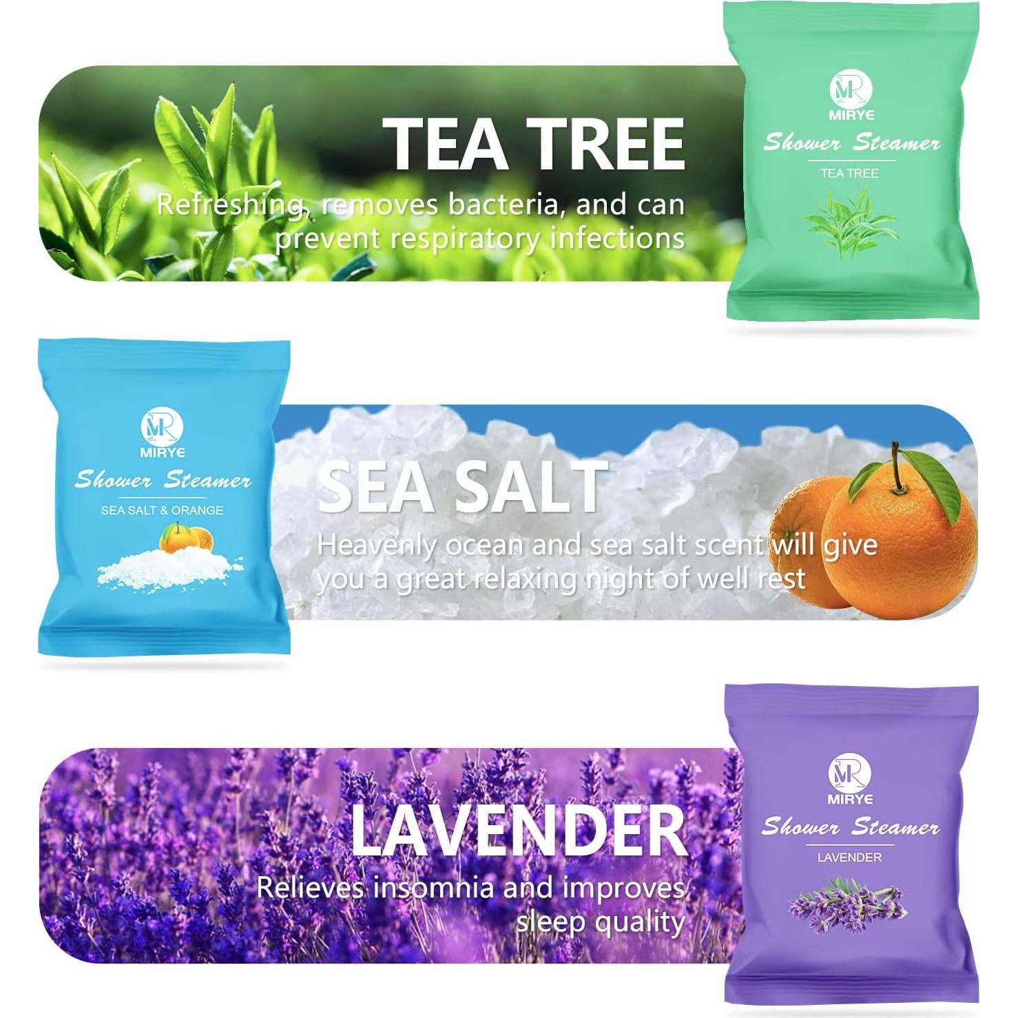 Bombas de Ducha Aromaterapia MR MIRYE - 24 Piezas Orgánicas