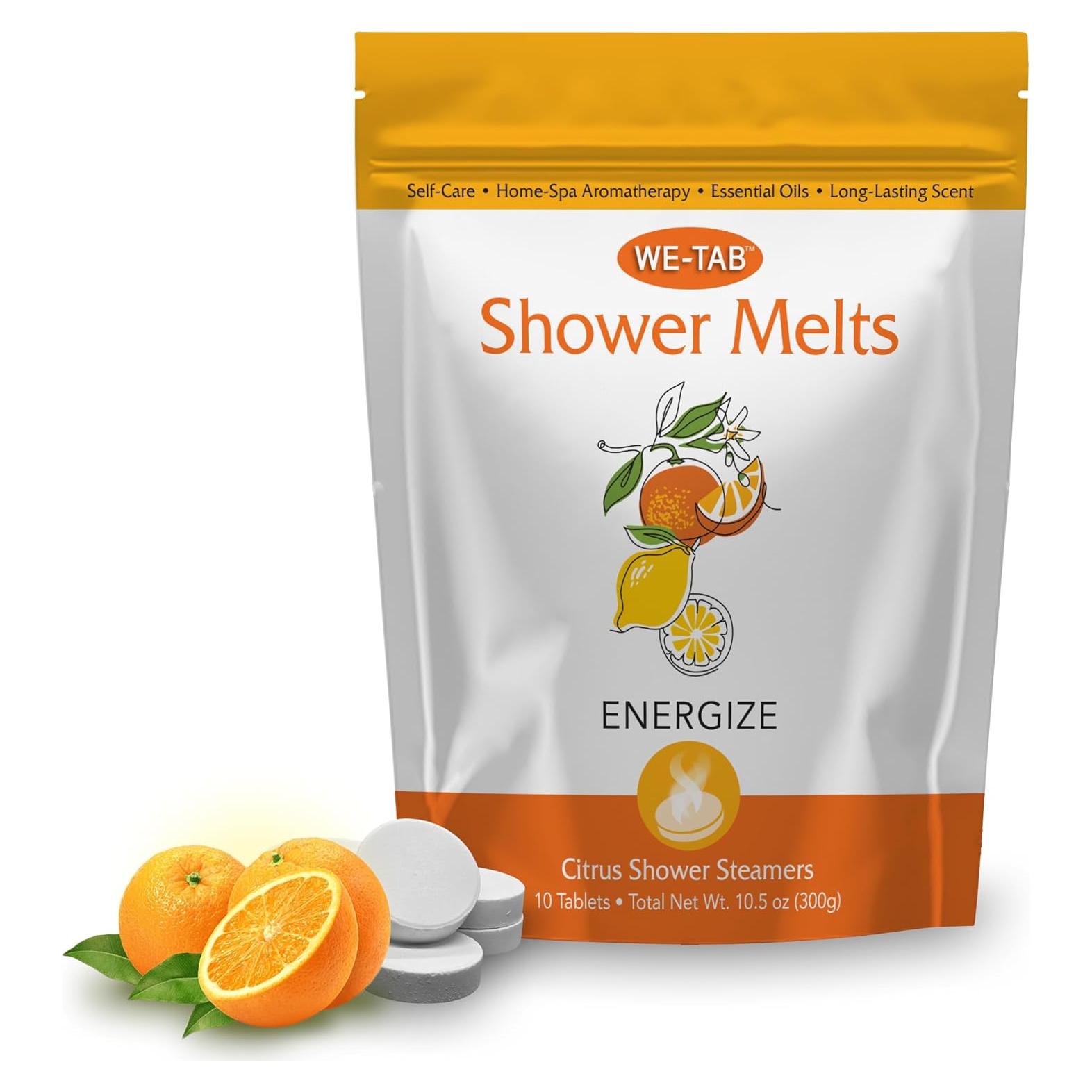 Tabletas de vapor para ducha We-Tab 10-pk con aromaterapia cítrica