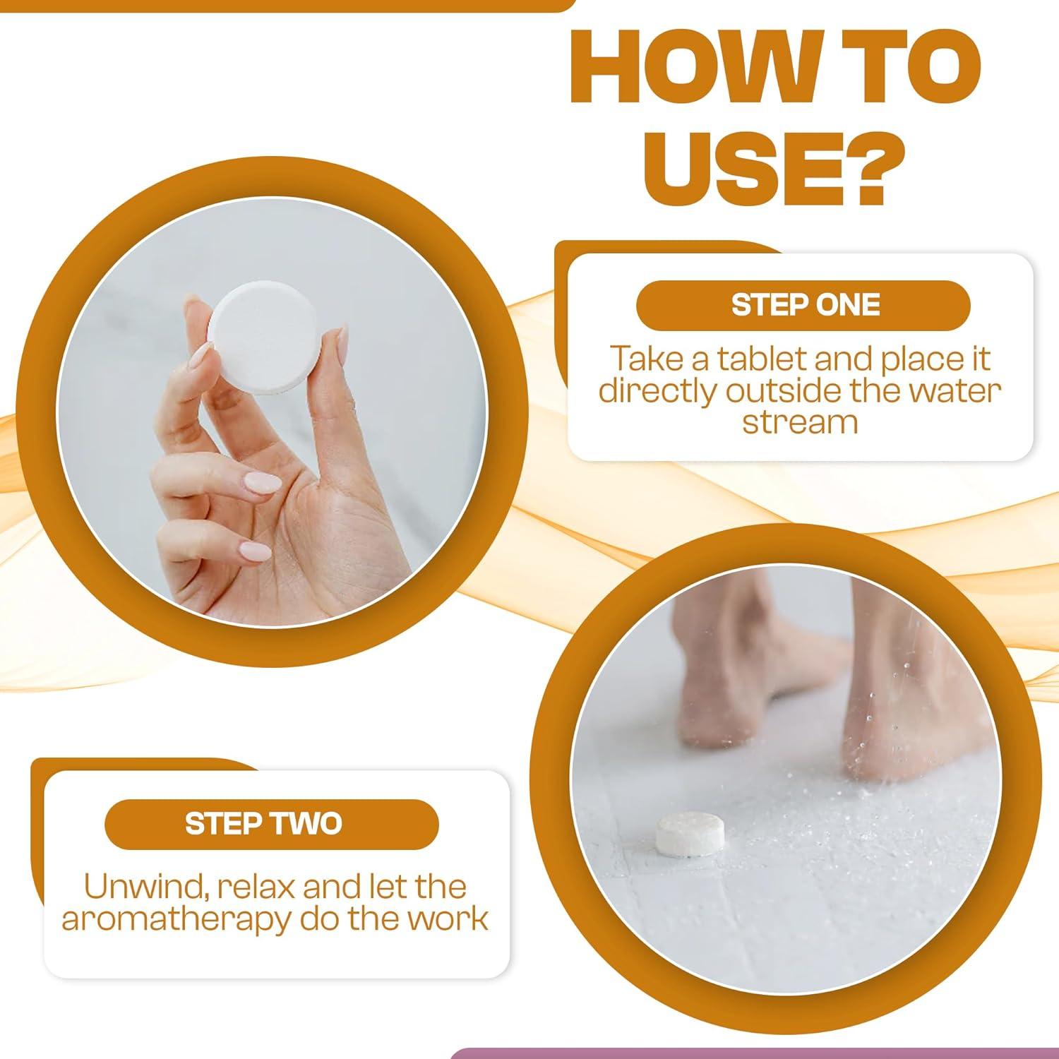 Tabletas de vapor para ducha We-Tab 10-pk con aromaterapia cítrica