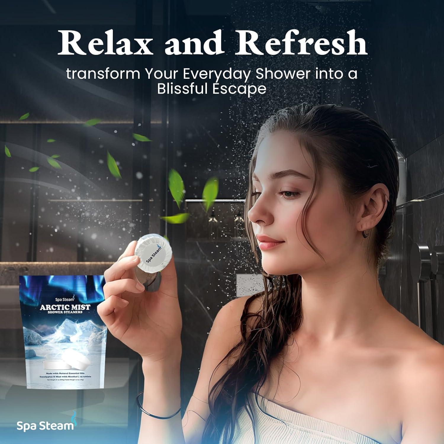 Bombas de Ducha Aromaterapia Eucalipto Menta - Set 15 Pzas