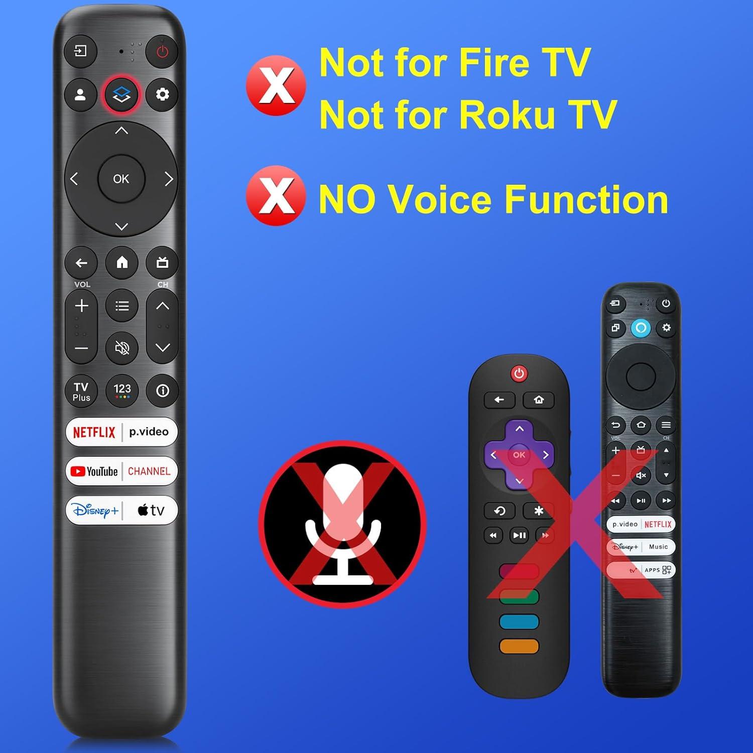 Control Remoto Maxitoc RC813 para TCL Google TV 4K UHD