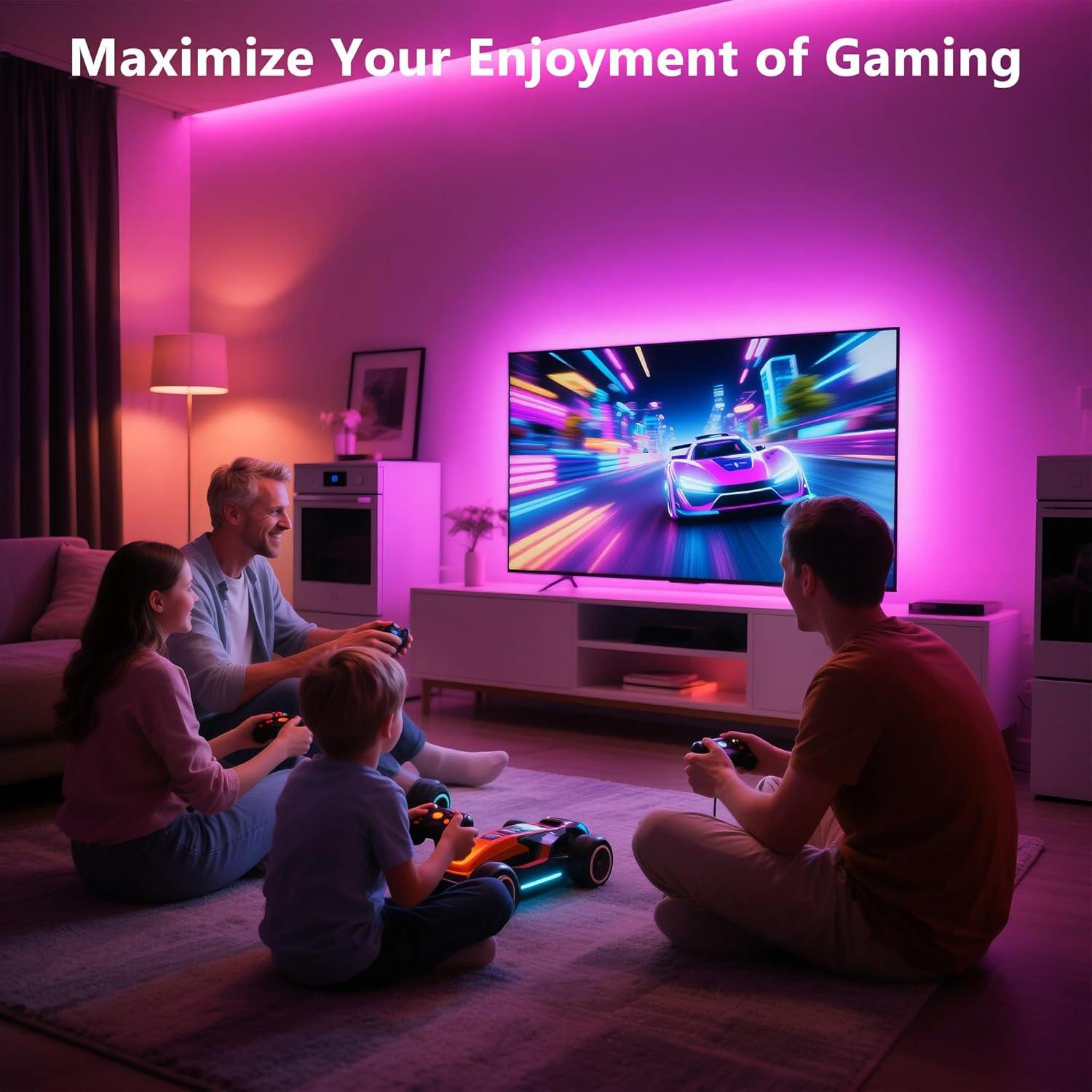 Luces de tira LED PANGTON VILLA 2.5m para TV 101-152cm