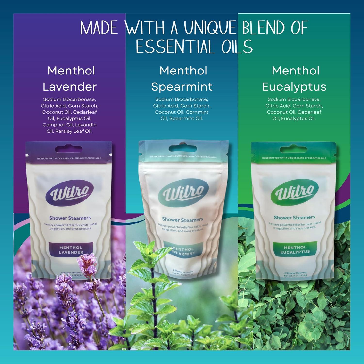 Vapores de Ducha Aromáticos Wilro - 6 Fragancias Esenciales