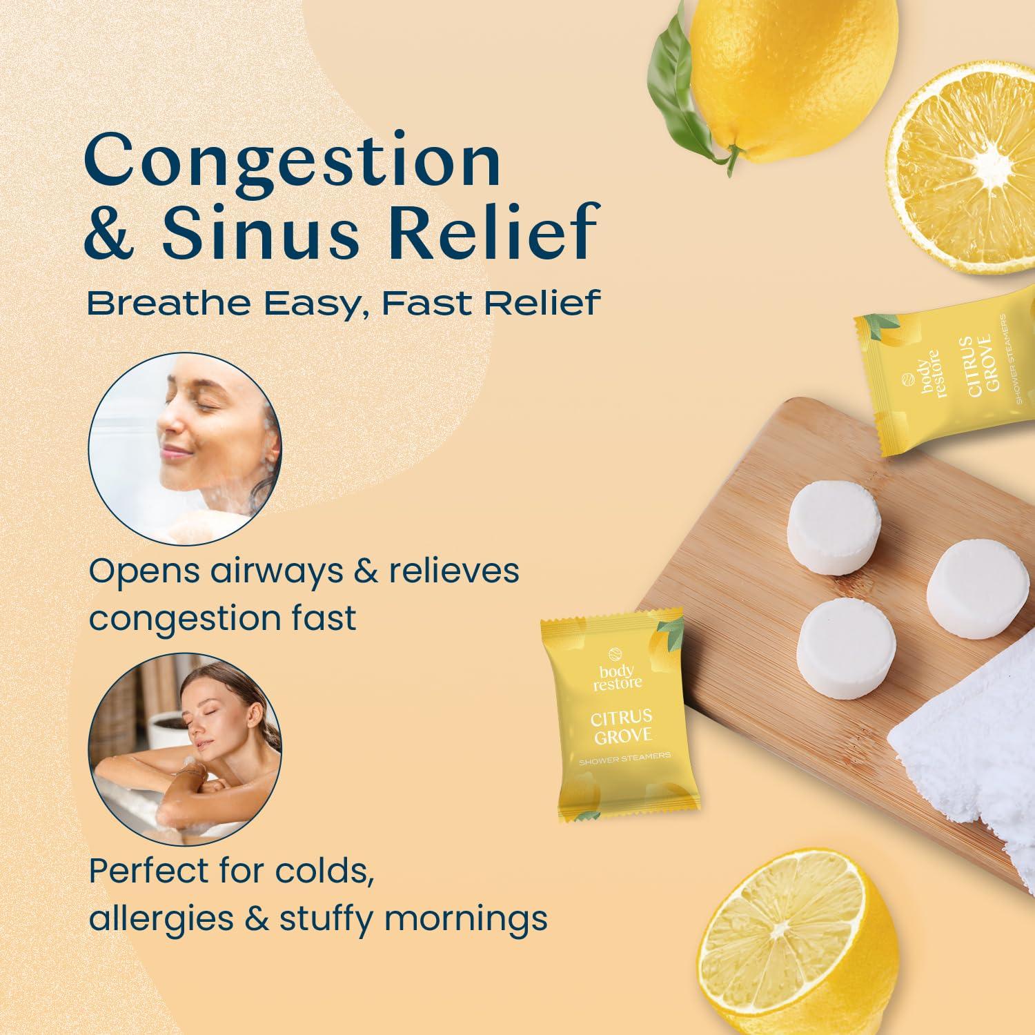 Vaporizadores de Ducha Aromaterapia Body Restore 15 Paquete Cítricos