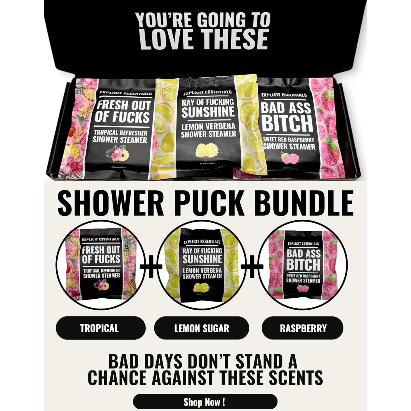 Juego de Vapor de Ducha Aromaterapia Explicit Essentials - 3 Aromas