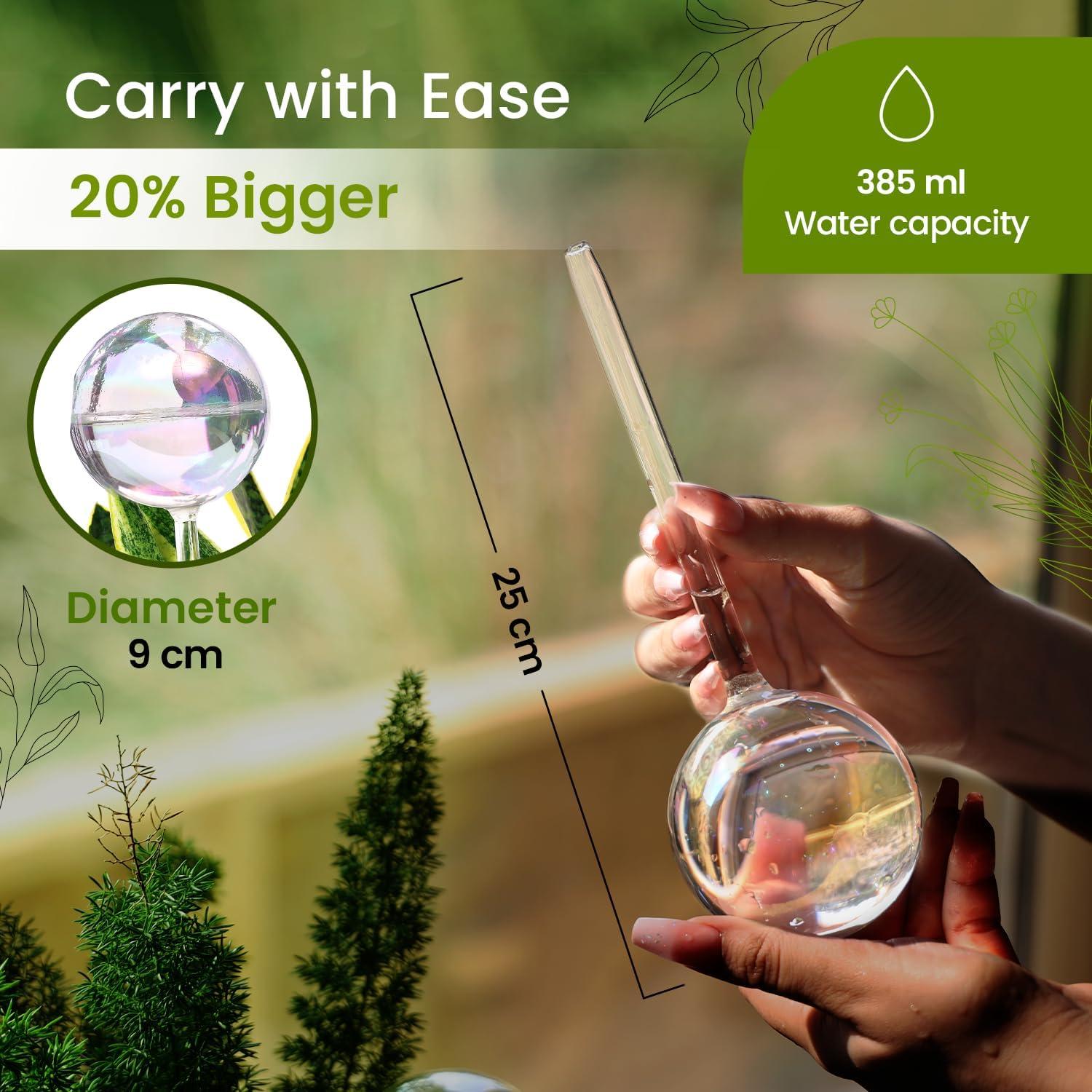 Esferas de Riego Automático de Vidrio Iridiscentes 2 Pcs