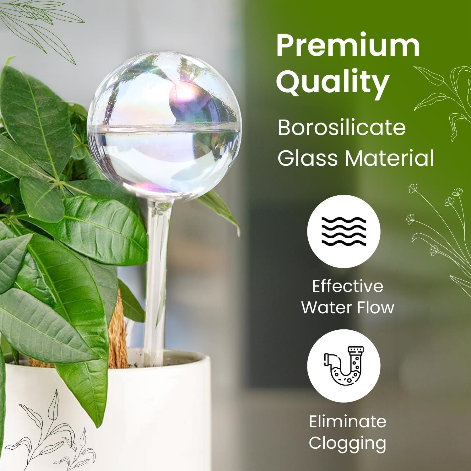 Esferas de Riego Automático de Vidrio Iridiscentes 2 Pcs