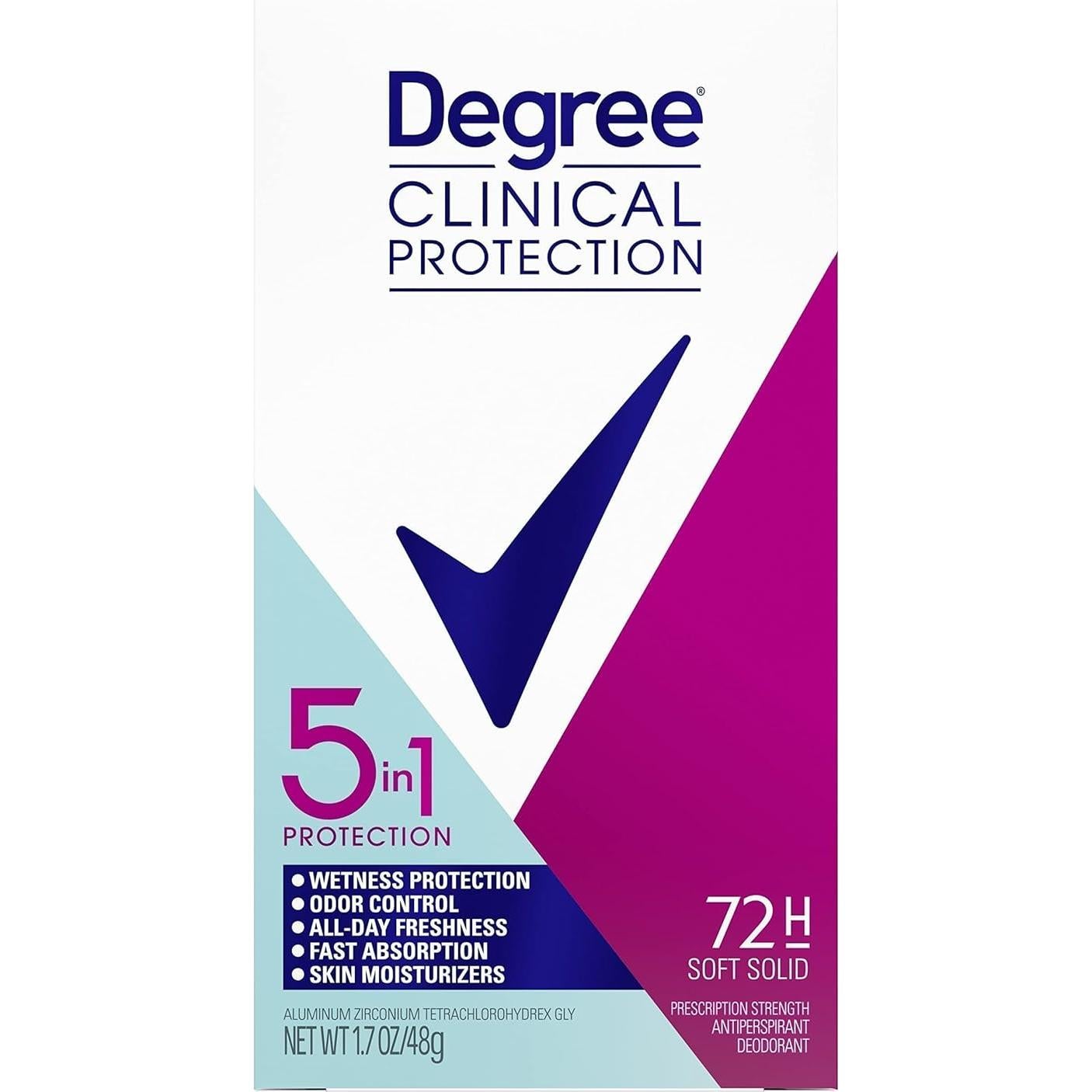 Antitranspirante Desodorante Degree Clínico 5-en-1 48.5 g