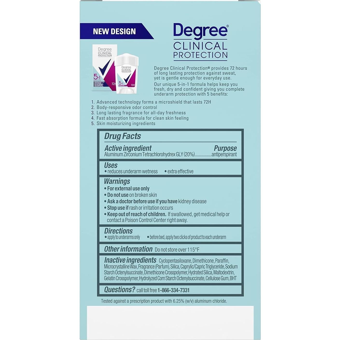 Antitranspirante Desodorante Degree Clínico 5-en-1 48.5 g
