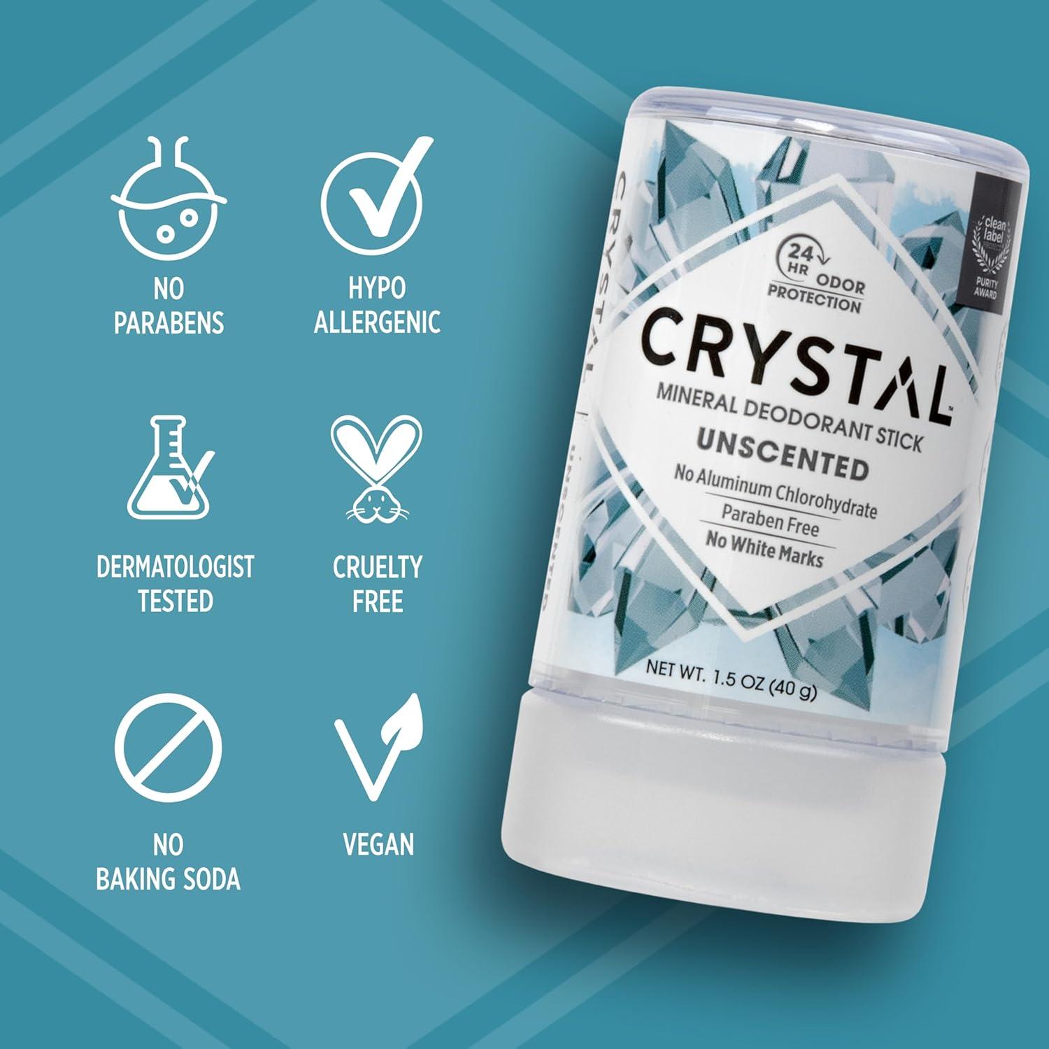 Deodorante Mineral Crystal en Barra 42.52g - Natural y Efectivo