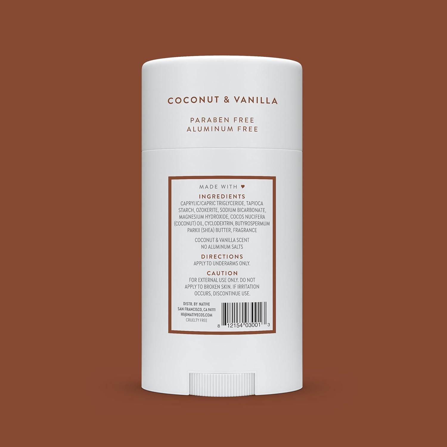 Desodorante Nativo Coco y Vainilla 117g - Libre de Aluminio