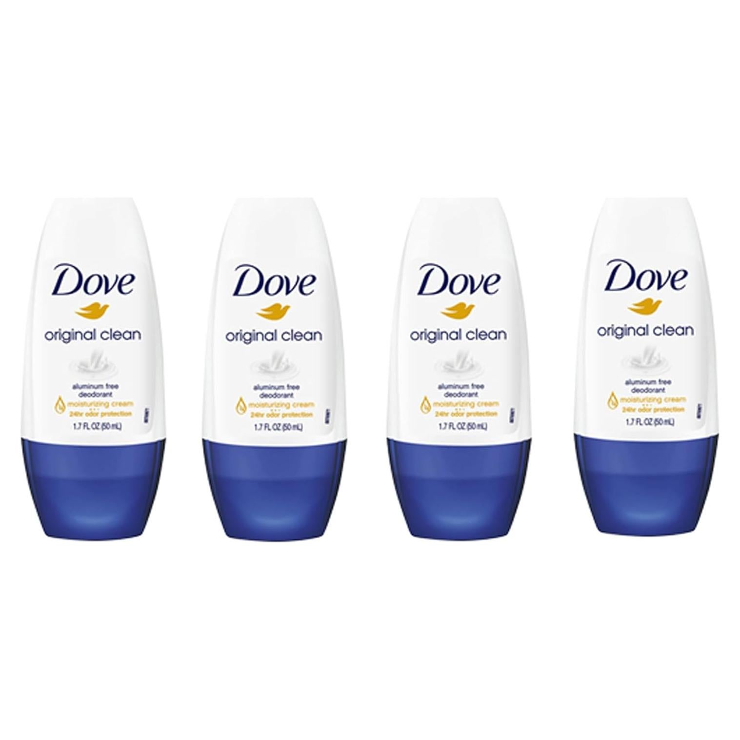 Desodorante Roll On Dove Original Clean 4x50ml Libre de Aluminio