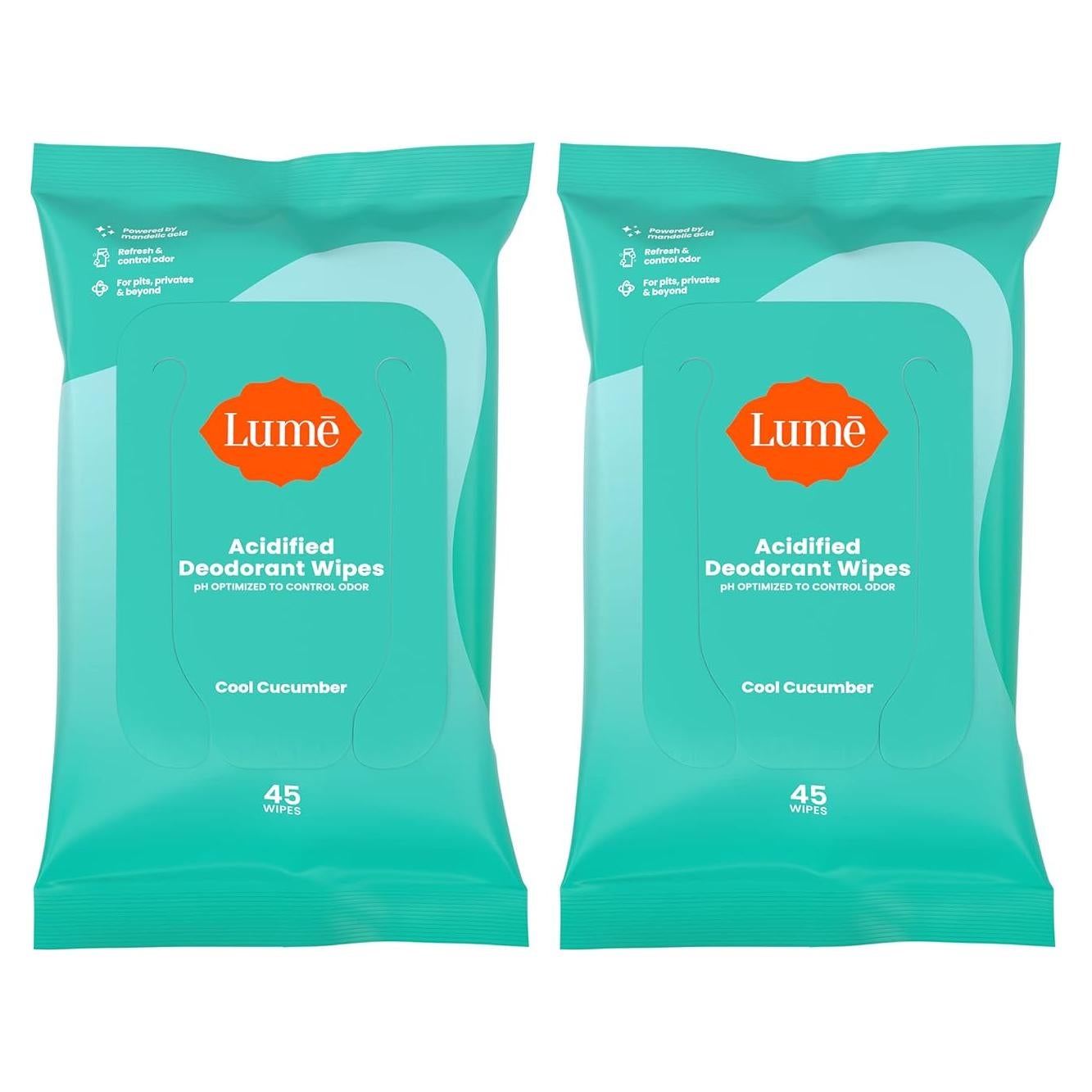 Toallitas Desodorantes Lume - Control Olores 24h - Pepino Fresco
