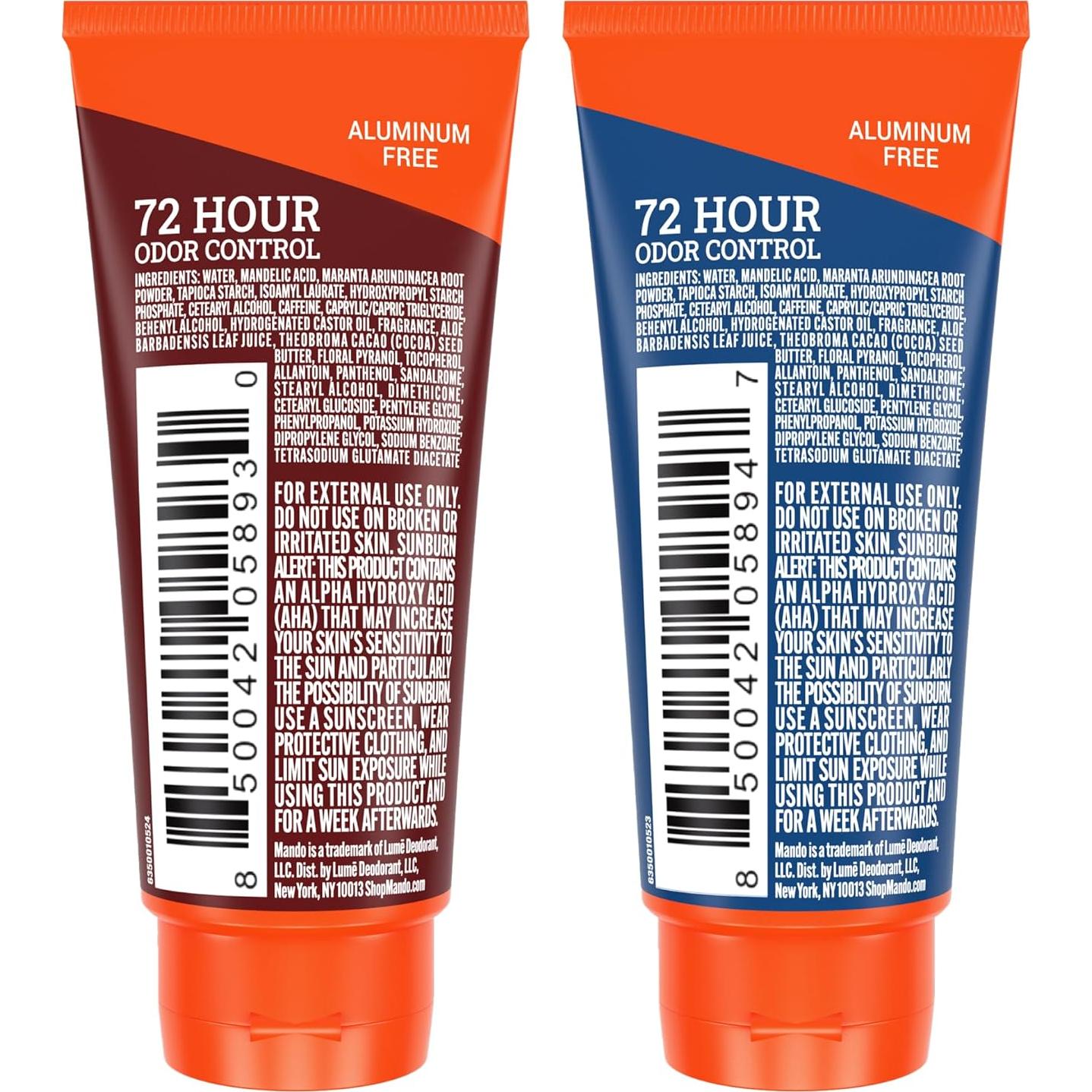 Desodorante Corporal Mando 0.5 oz x2 - Control Olor 72h