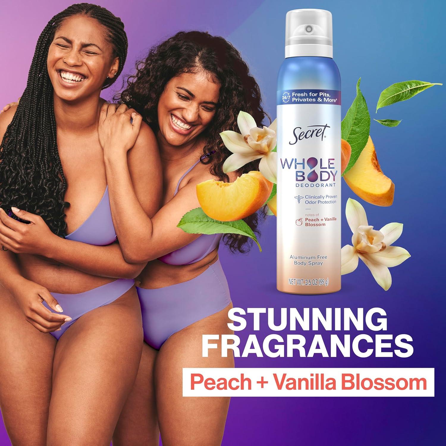 Desodorante Corporal Secreto para Mujeres Stick + Spray 68g + 99g