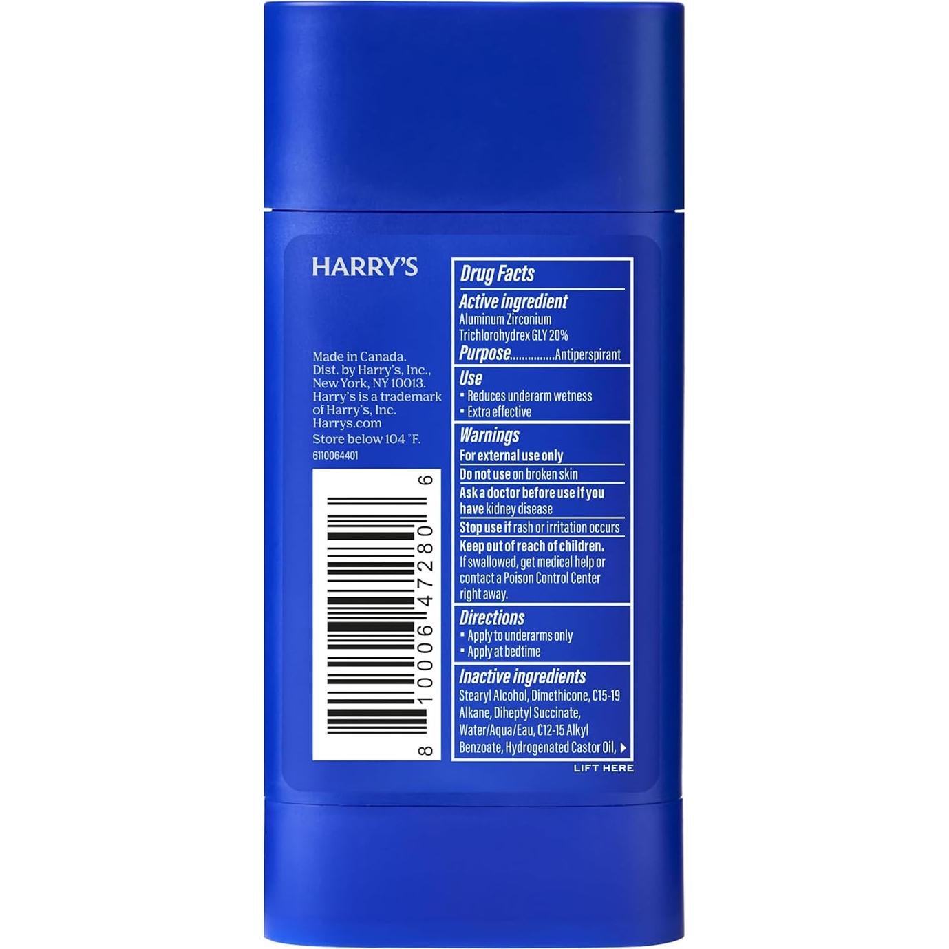 Desodorante Antitranspirante Harry's Extra Fuerte 3 Fragancias 226.8 g