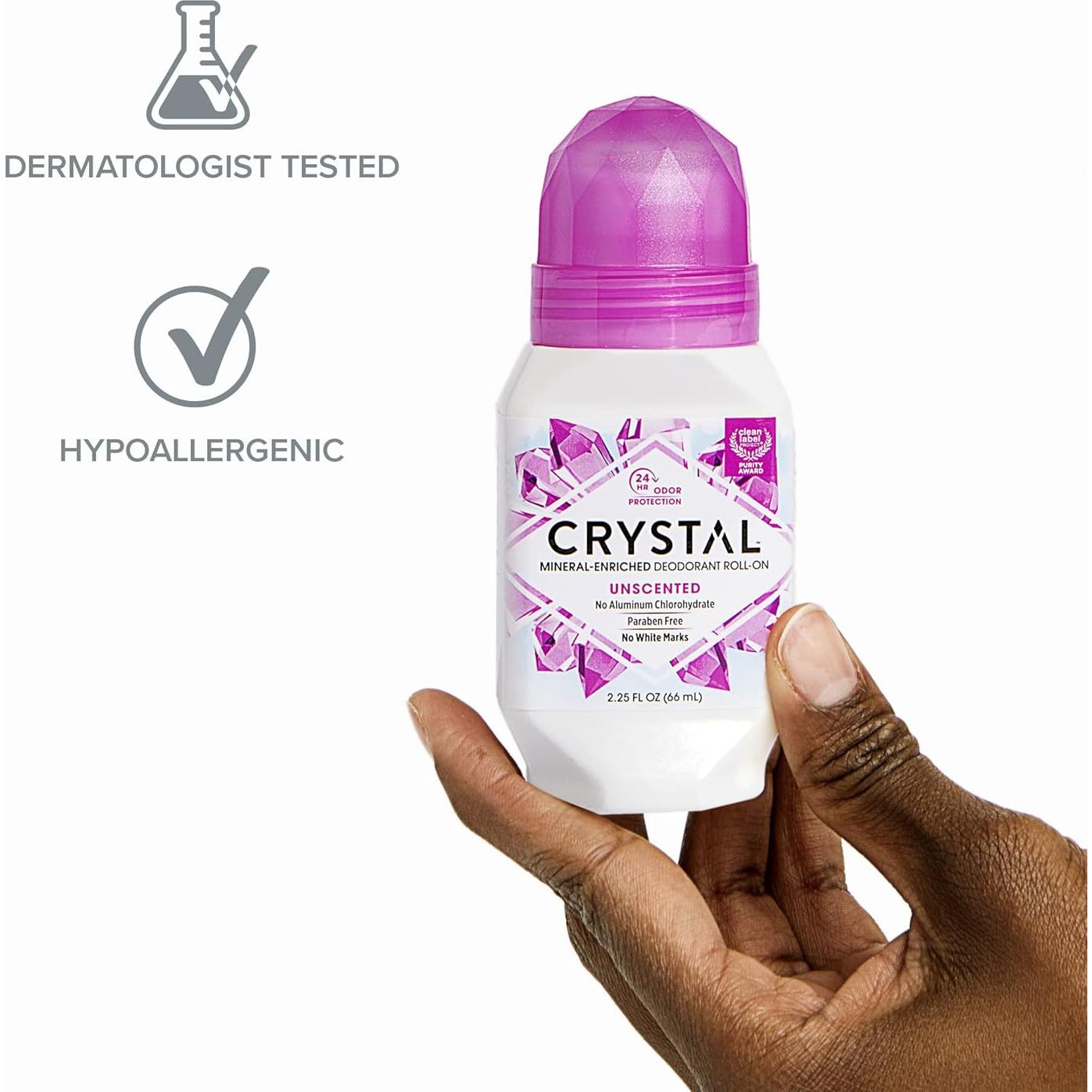 Desodorante Mineral Roll-On Crystal Sin Fragancia 66.5 ml