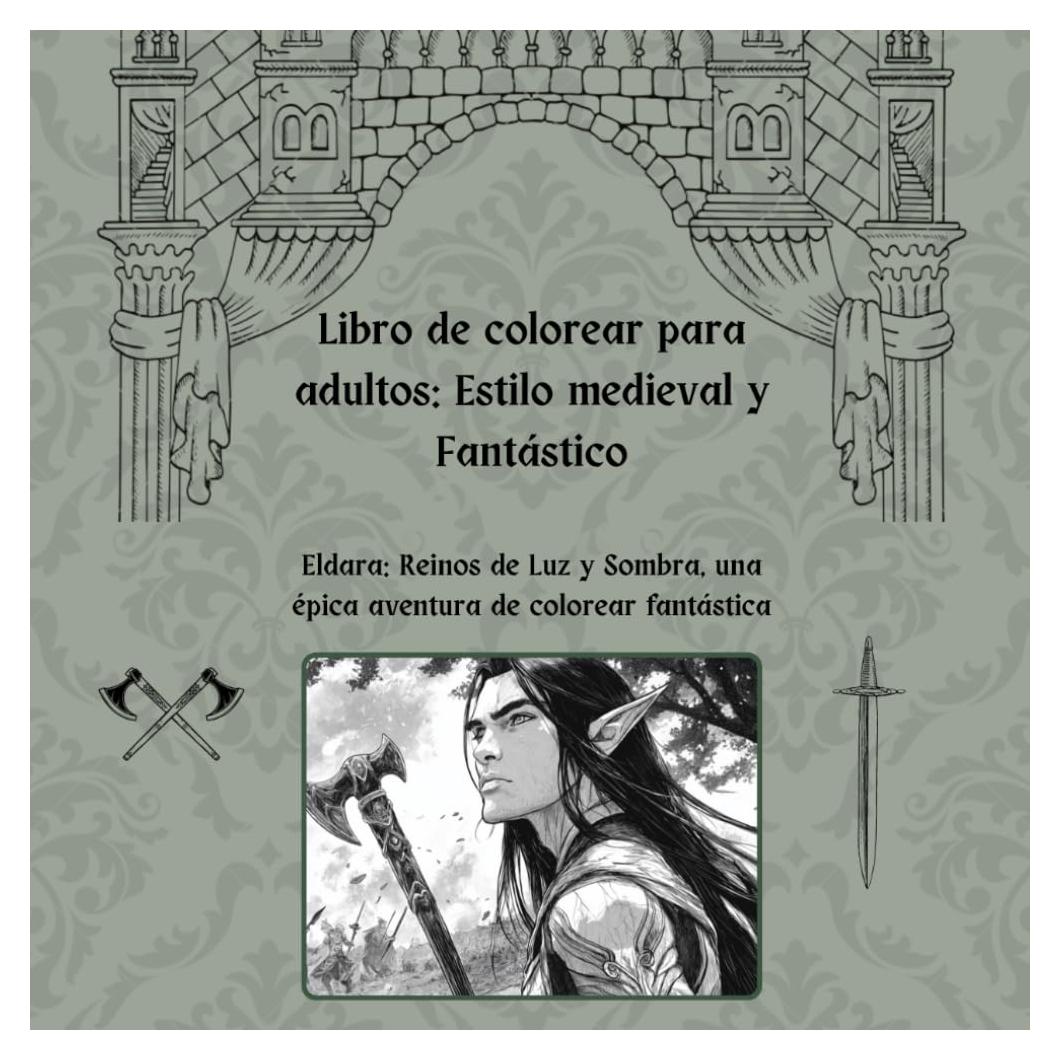 Libro de colorear para adultos: Estilo Medieval y Fantástico: “Eldara: Reinos de Luz y Sombra - Una Épica Aventura de Colorear Fantástica” por Cactus ... Adultos por Cactus Canvas) (Spanish Edition)