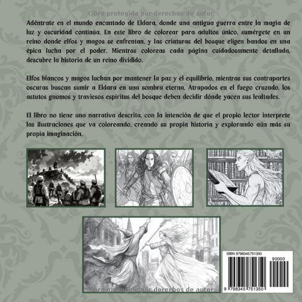 Libro de colorear para adultos: Estilo Medieval y Fantástico: “Eldara: Reinos de Luz y Sombra - Una Épica Aventura de Colorear Fantástica” por Cactus ... Adultos por Cactus Canvas) (Spanish Edition)