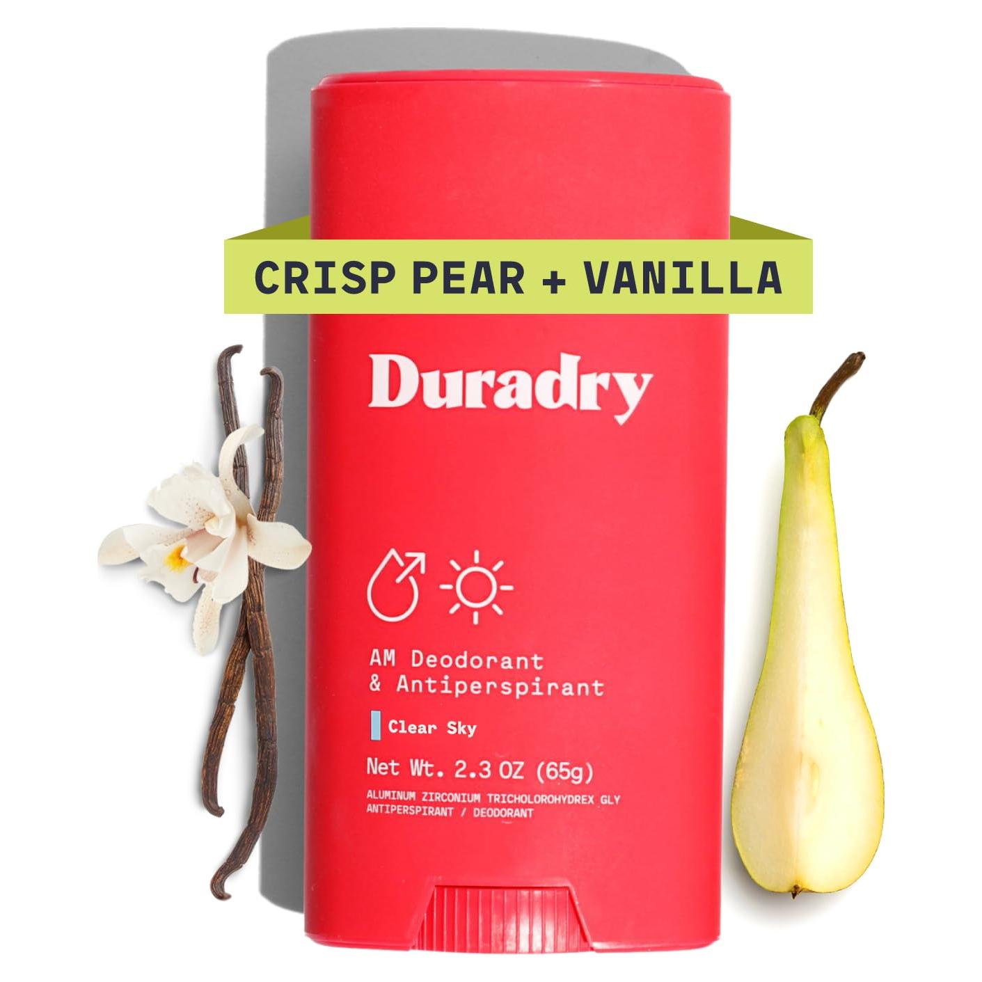 Desodorante Antitranspirante Duradry Cielo Claro 91g - Pera y Vainilla