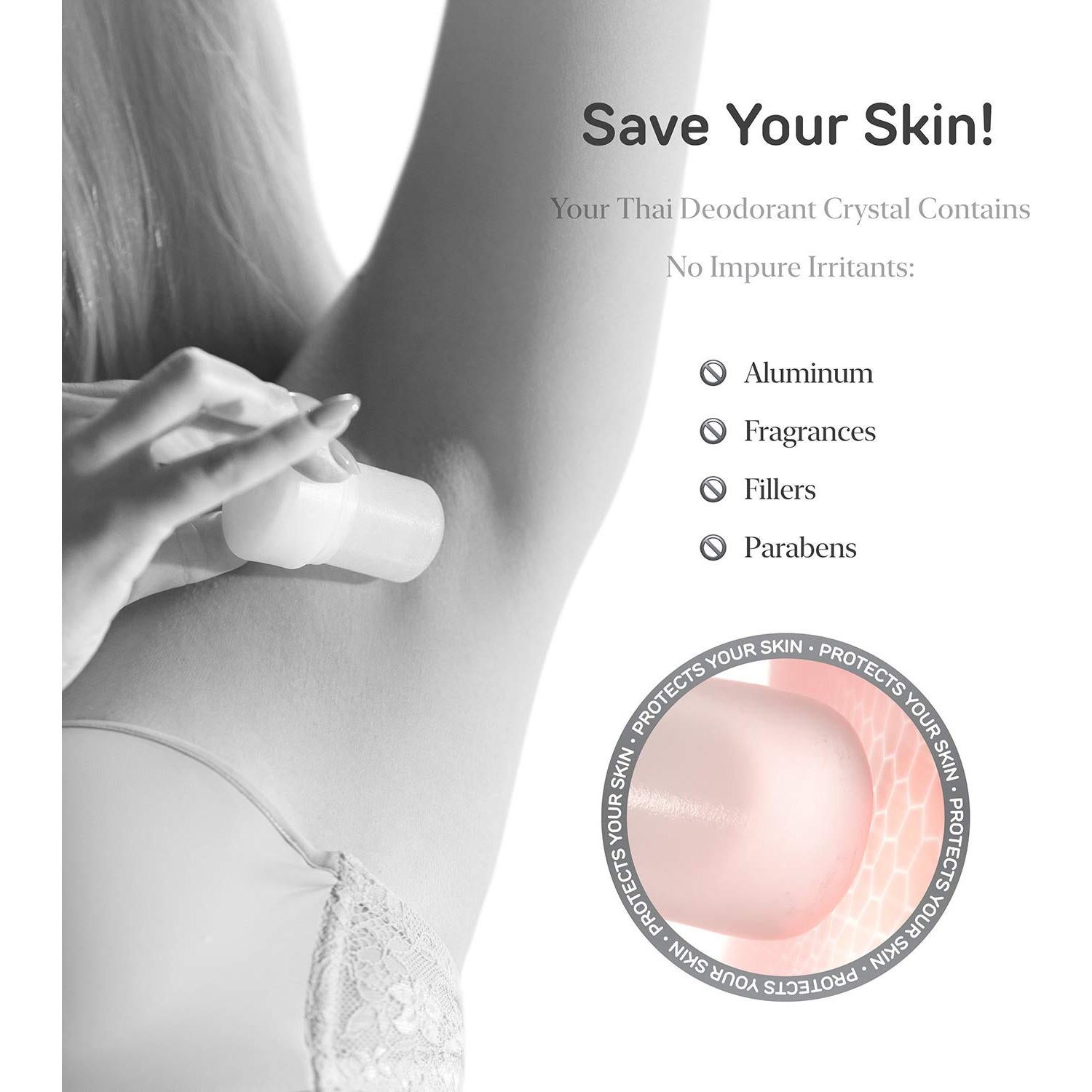 Desodorante Natural de Cristal Vasarii - 2 Bastones 120g + 70g