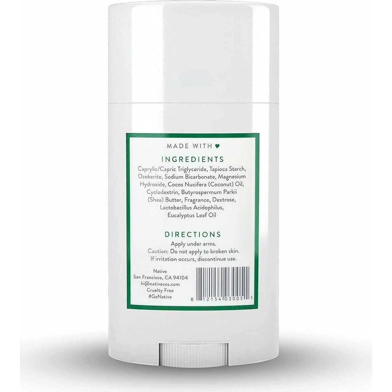 Desodorante Natural Nativo Eucalipto y Menta 113g Libre de Aluminio