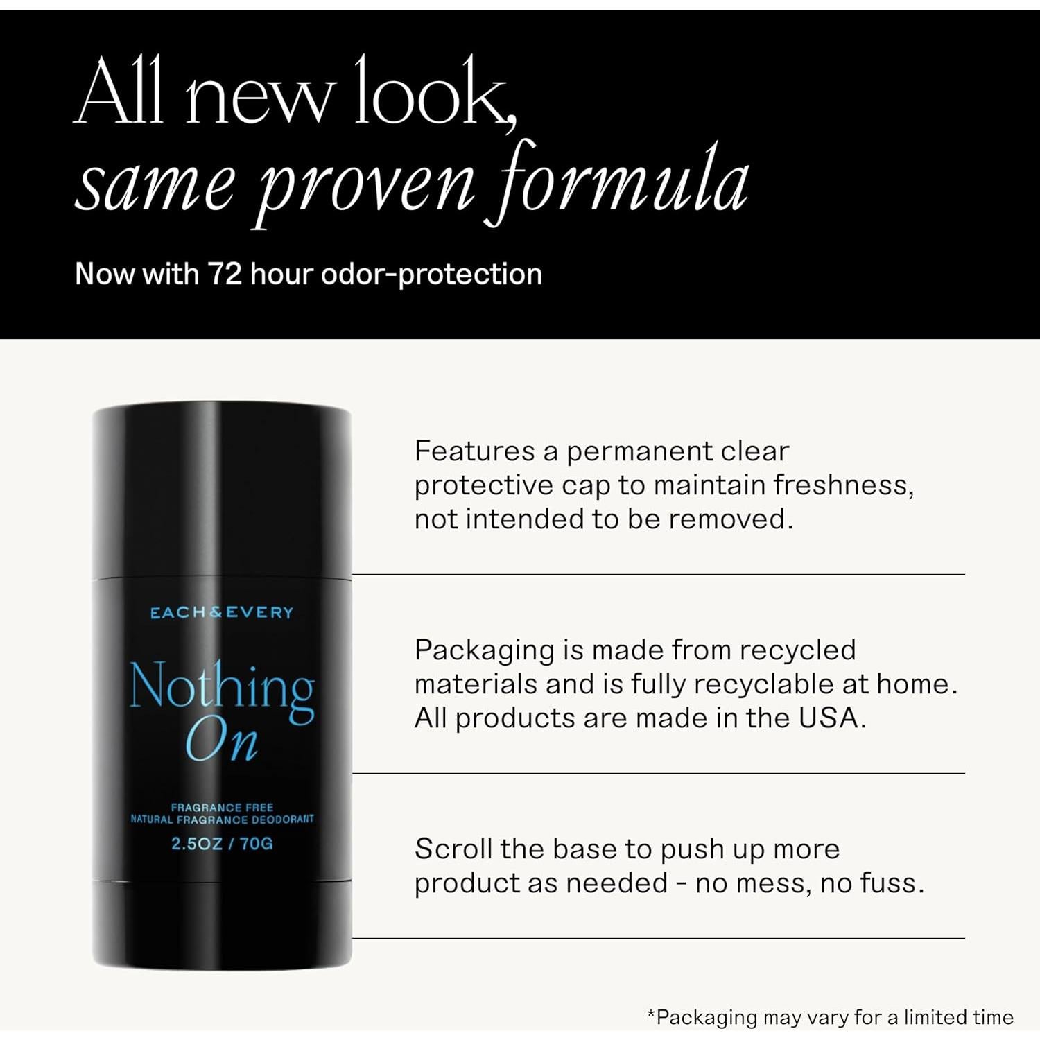 Desodorante Natural Each & Every Sin Fragancia 70.87 g