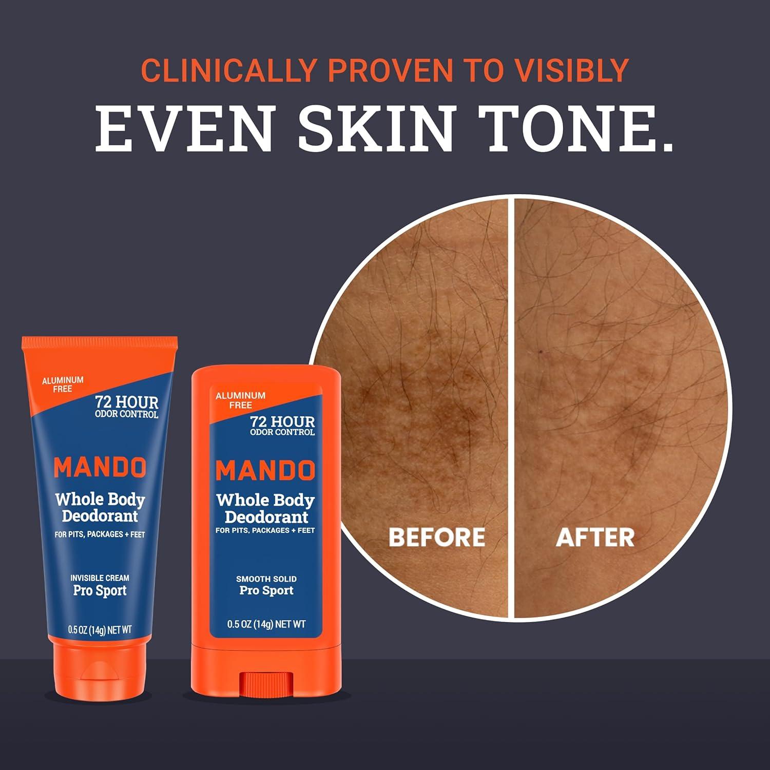 Desodorante Corporal Mando Pro Sport - 2x0.5oz Sin Aluminio