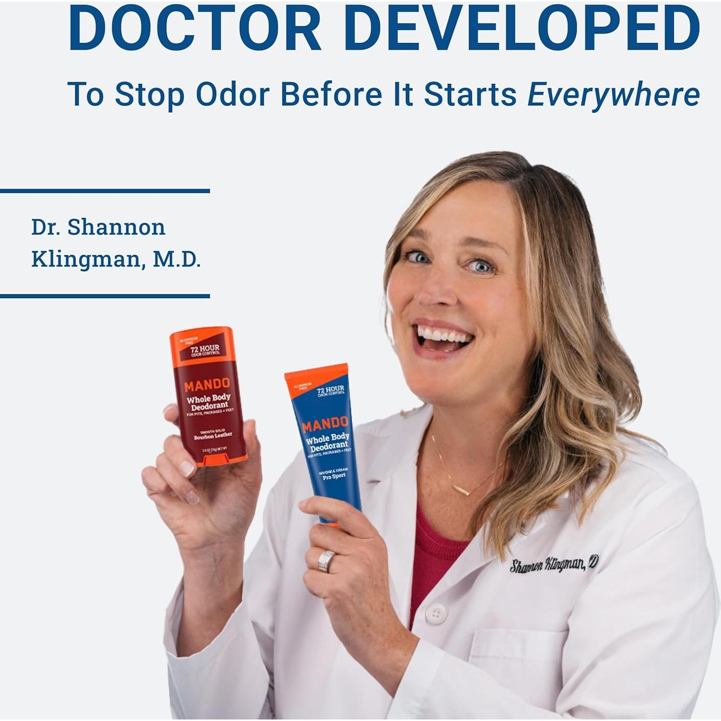 Desodorante Corporal Mando Pro Sport - 2x0.5oz Sin Aluminio