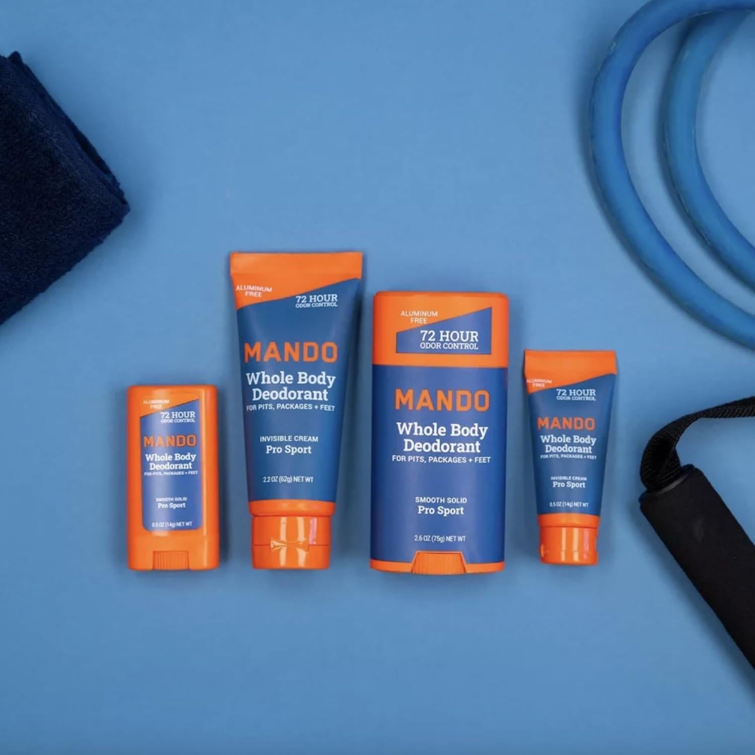 Desodorante Corporal Mando Pro Sport - 2x0.5oz Sin Aluminio