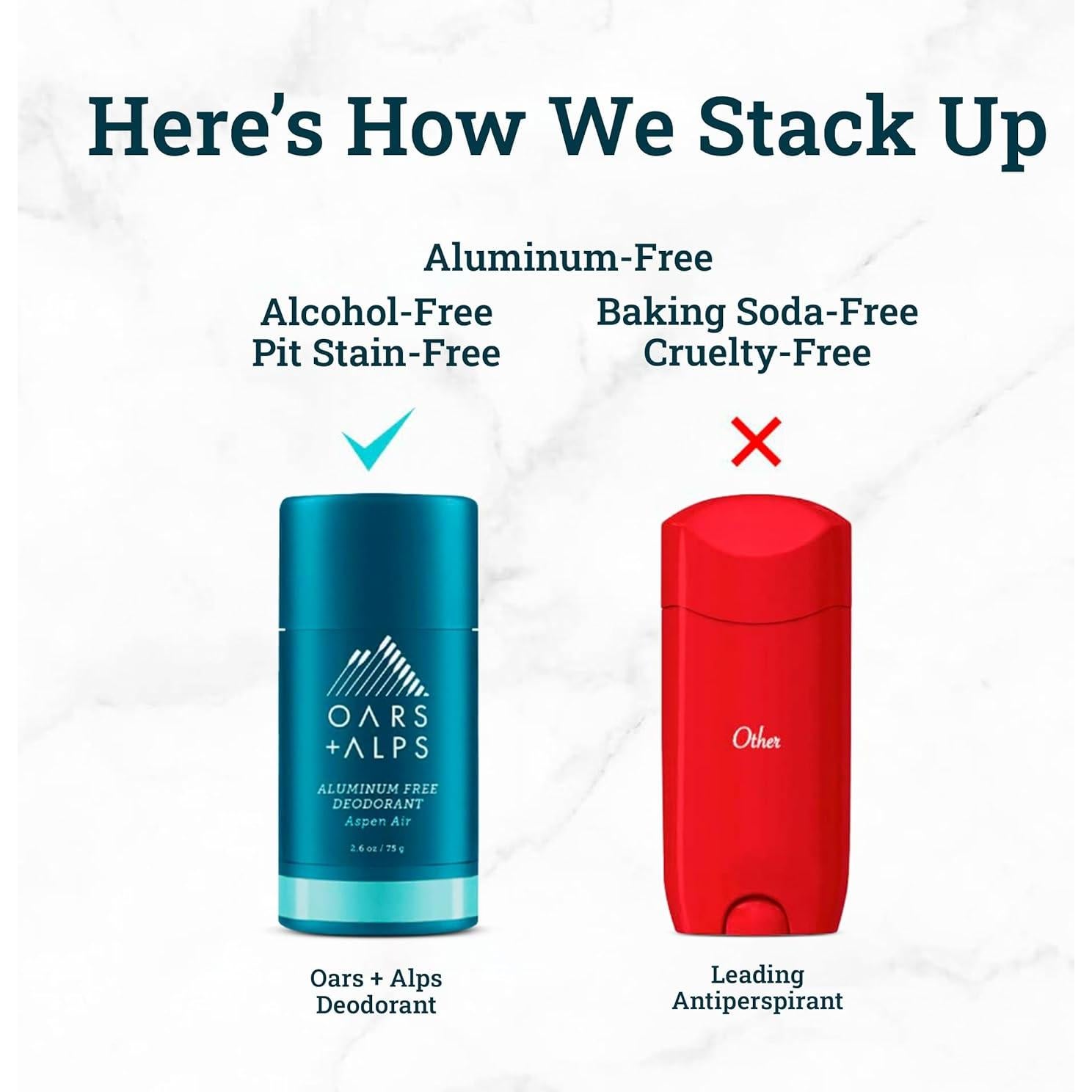 Desodorante Oars + Alps Aire de Aspen 73.93 g Libre de Aluminio