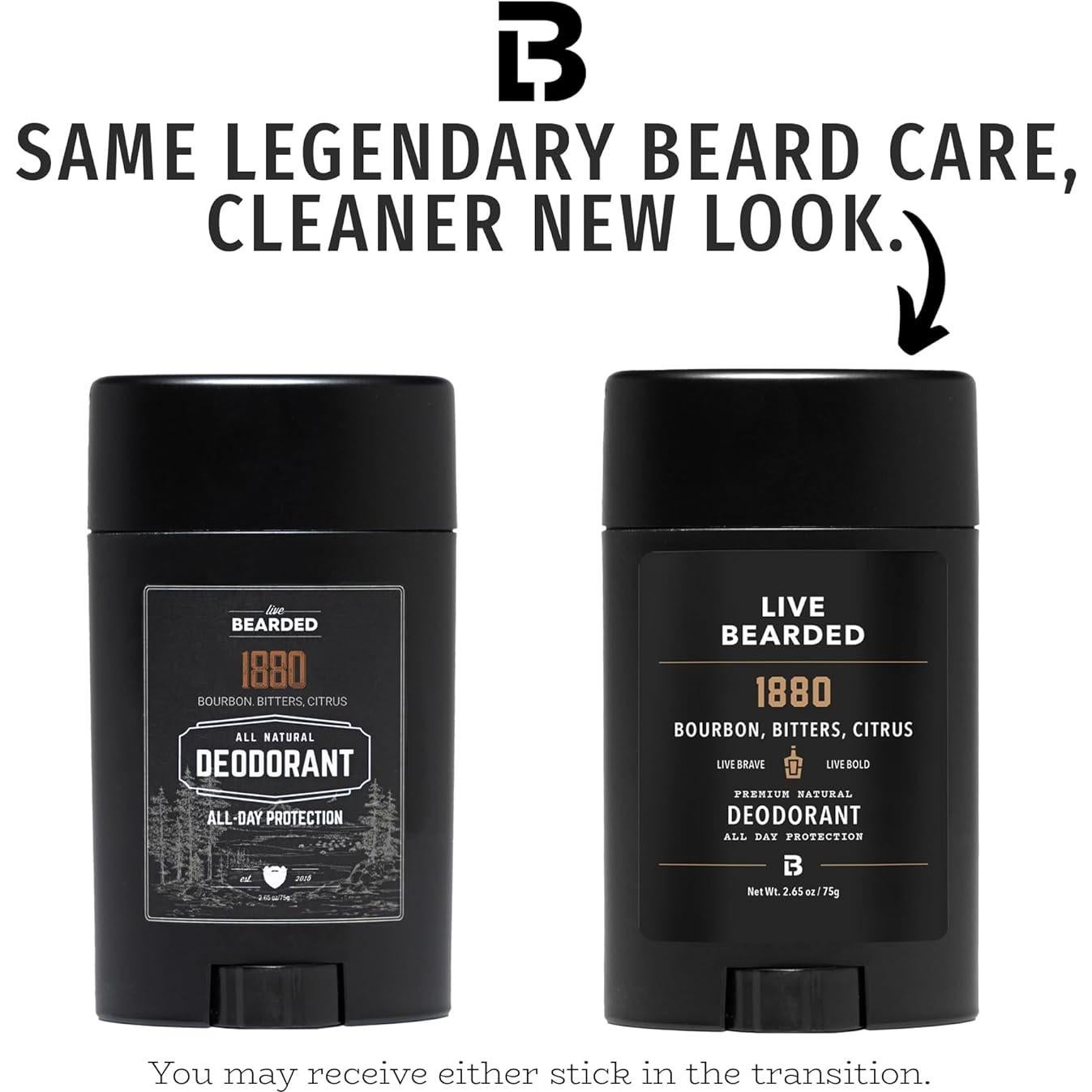 Desodorante Natural para Hombres Live Bearded 1880 - 3 Barras 75g