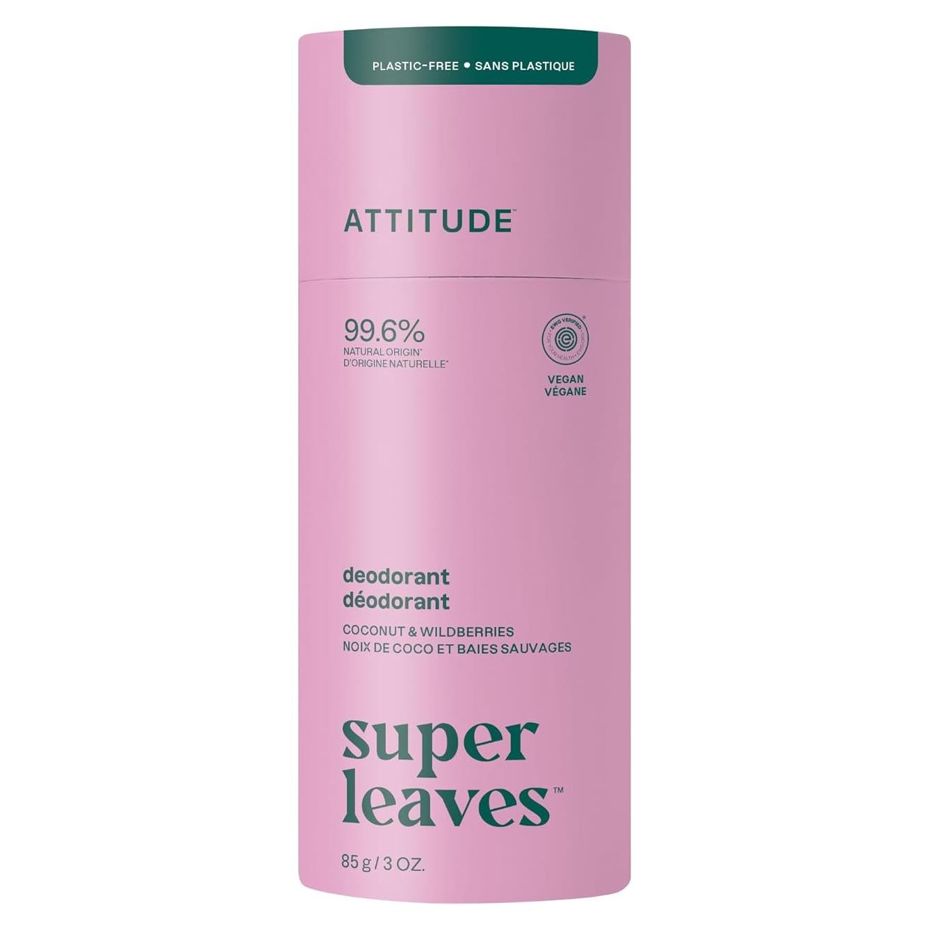 Desodorante Natural ATTITUDE 85g Vegano Sin Plástico EWG