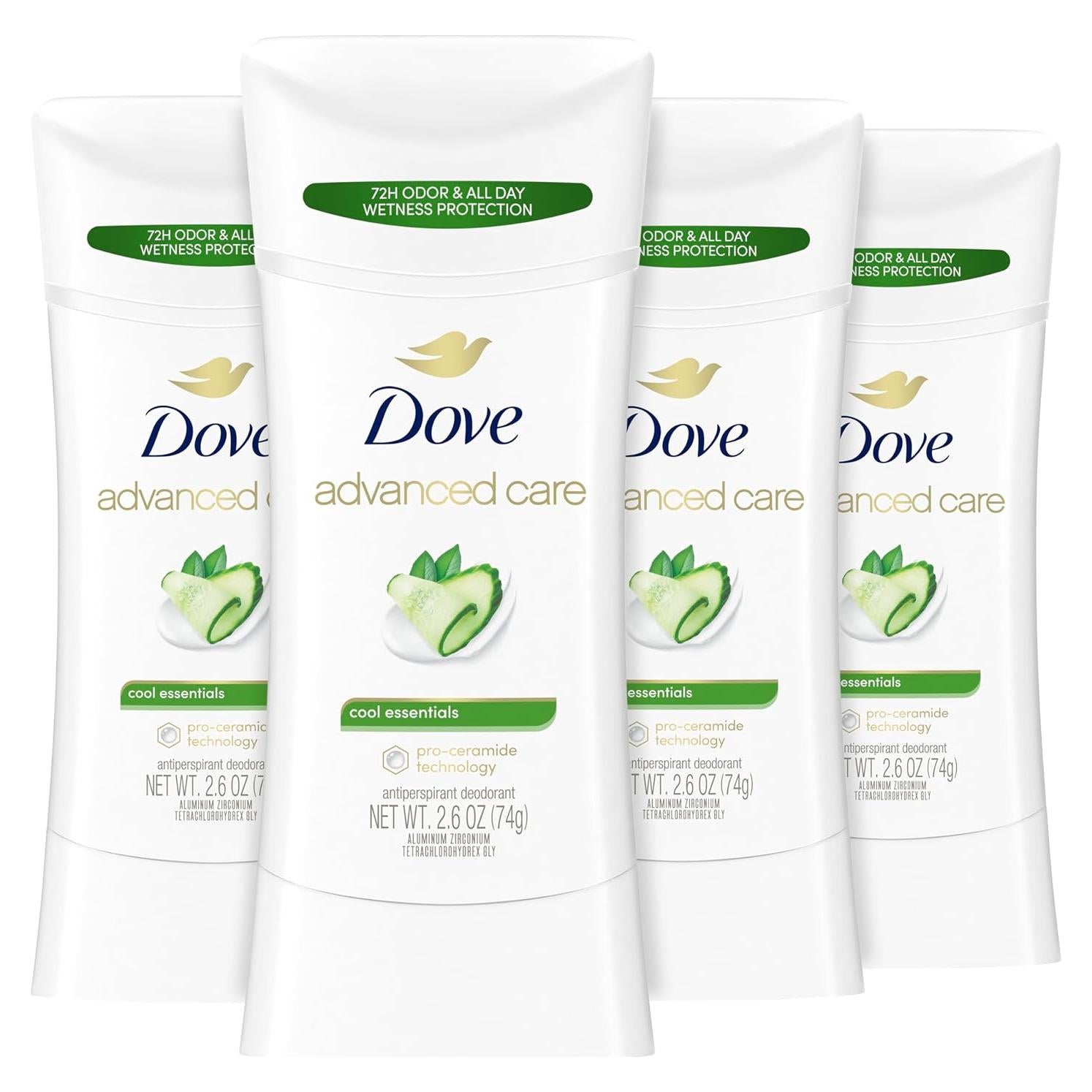 Dove Desodorante Antitranspirante Stick 73.71 g - 4 Unidades Fresco