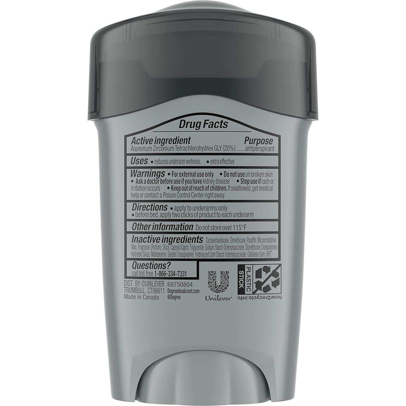 Degree Men Antiperspirante Desodorante Limpio 1.7 oz 72 Horas