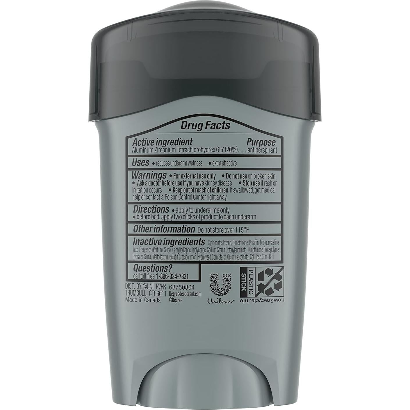 Degree Men Antiperspirante Desodorante Limpio 1.7 oz 72 Horas