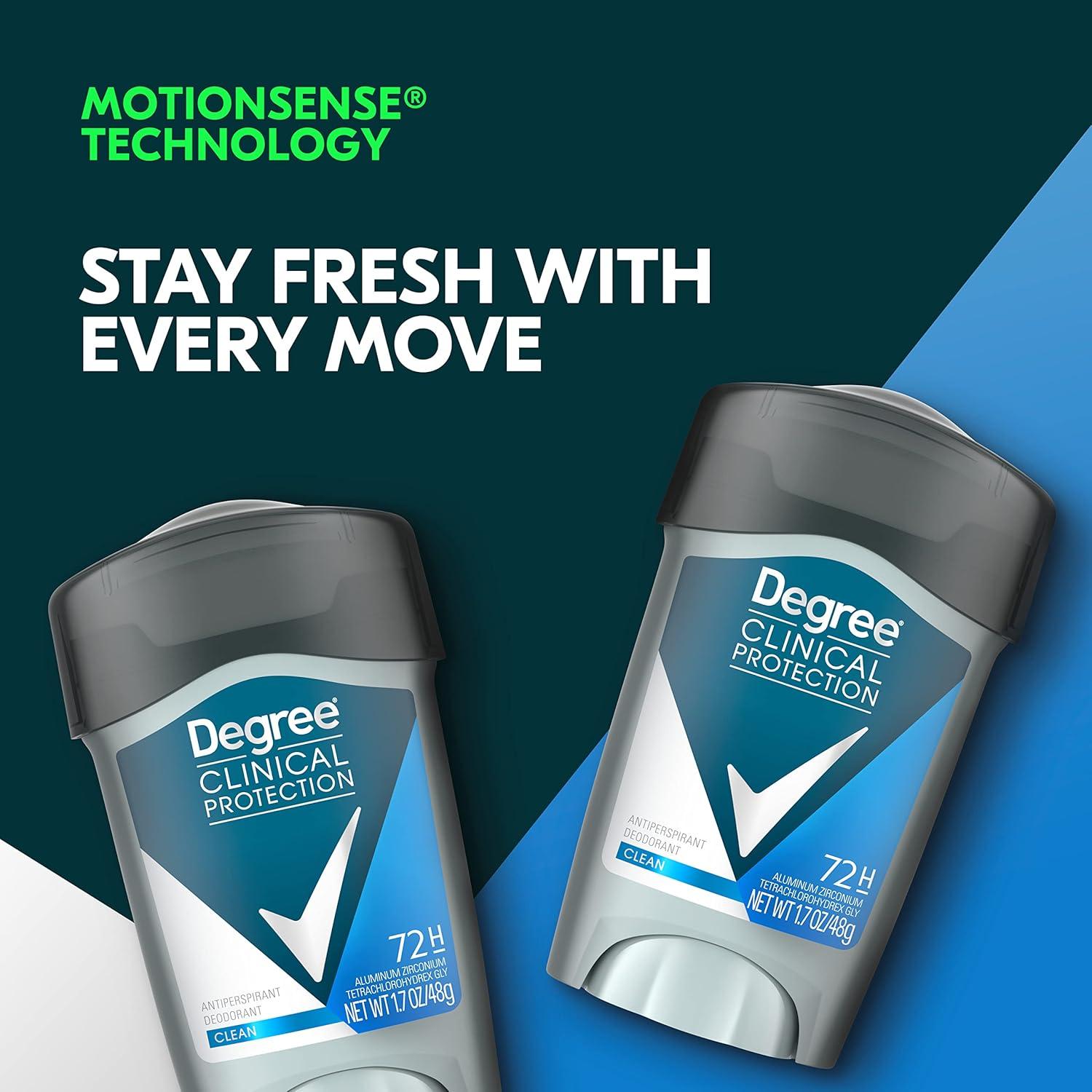 Degree Men Antiperspirante Desodorante Limpio 1.7 oz 72 Horas