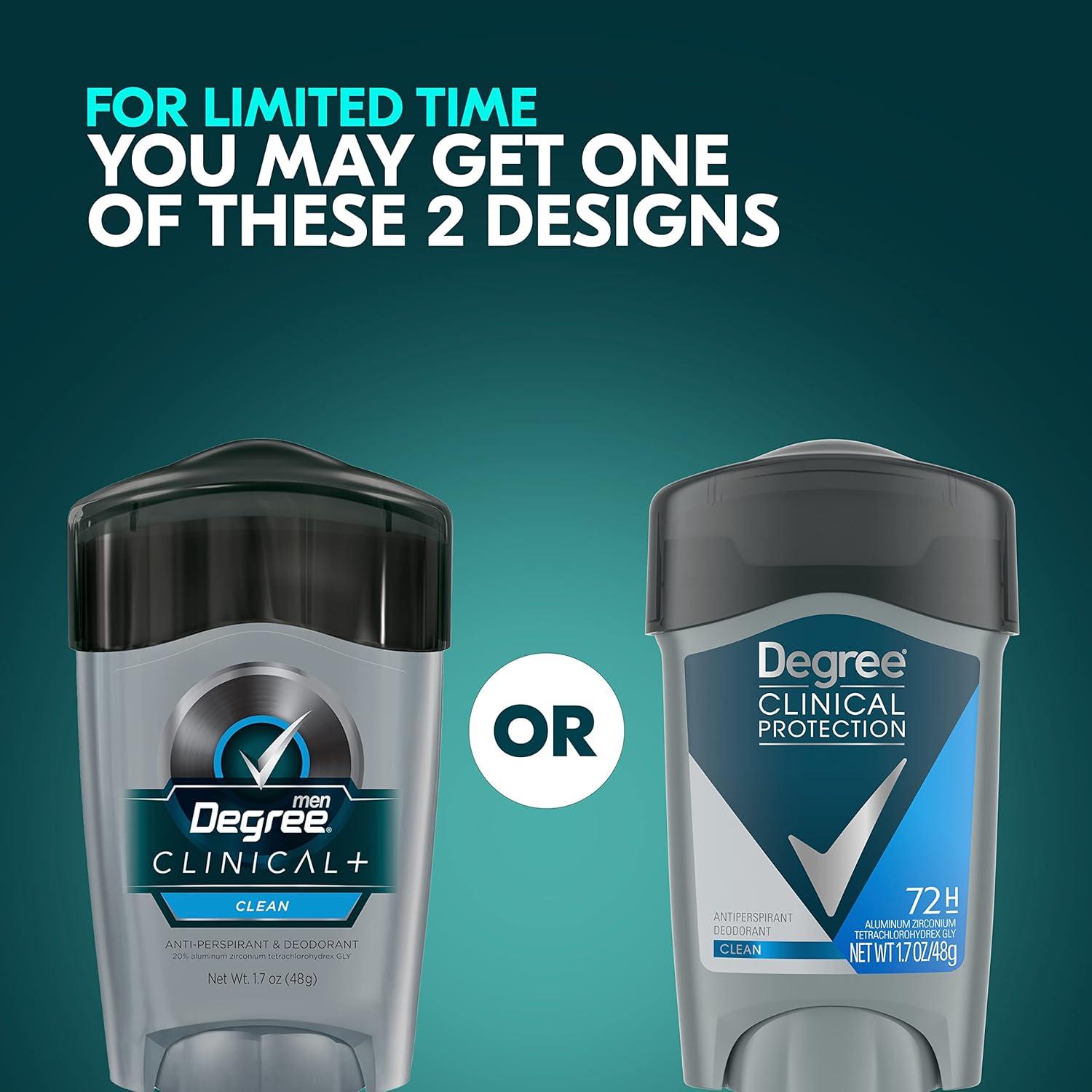 Degree Men Antiperspirante Desodorante Limpio 1.7 oz 72 Horas