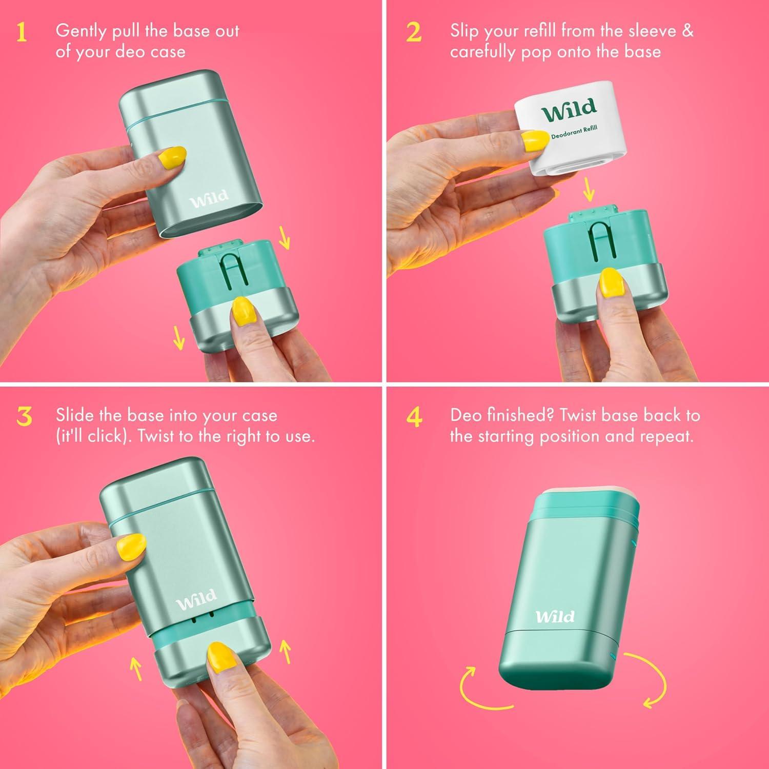 Desodorante Recargable Wild 40g - Albahaca Limón y Naranja Sanguina - Vegano