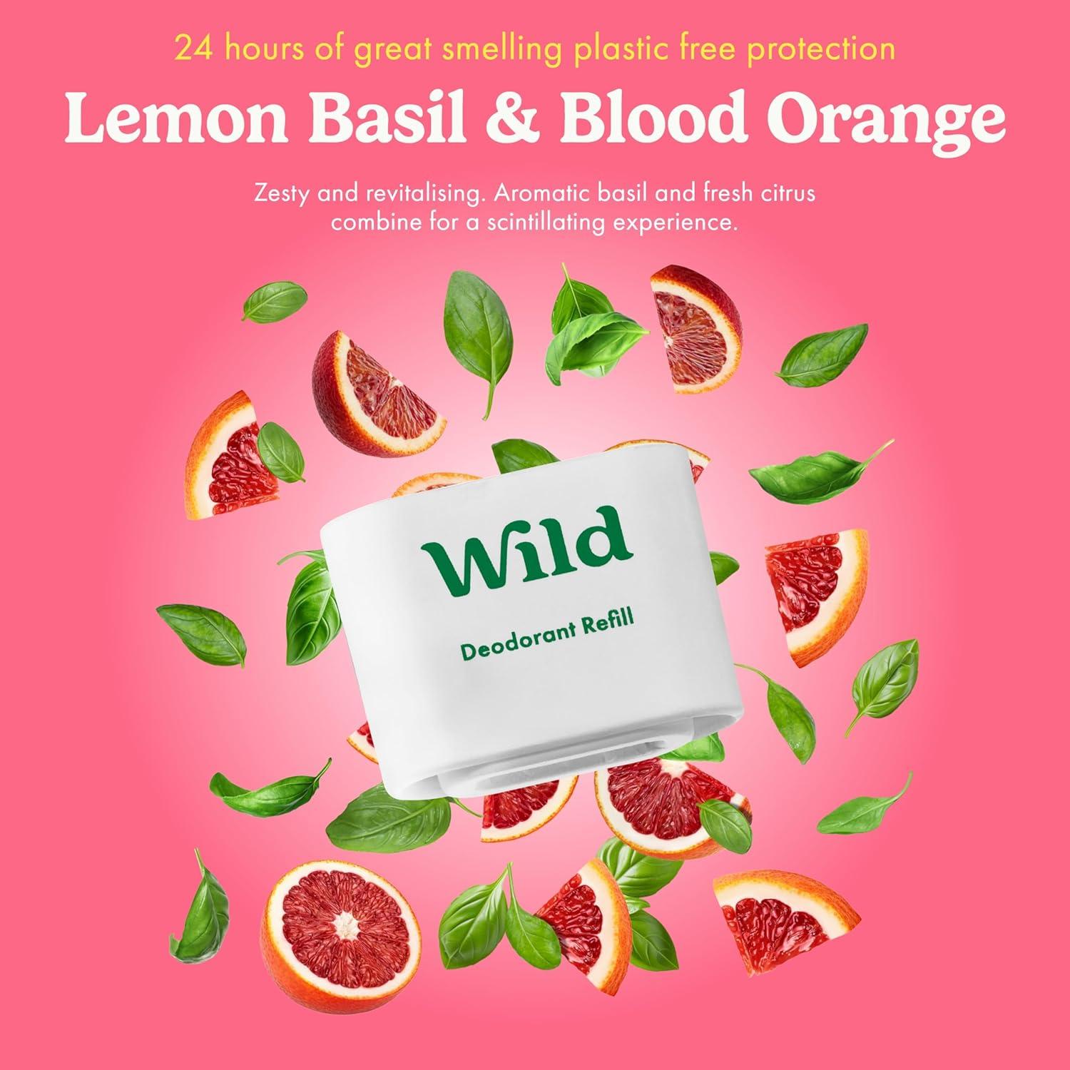 Desodorante Recargable Wild 40g - Albahaca Limón y Naranja Sanguina - Vegano