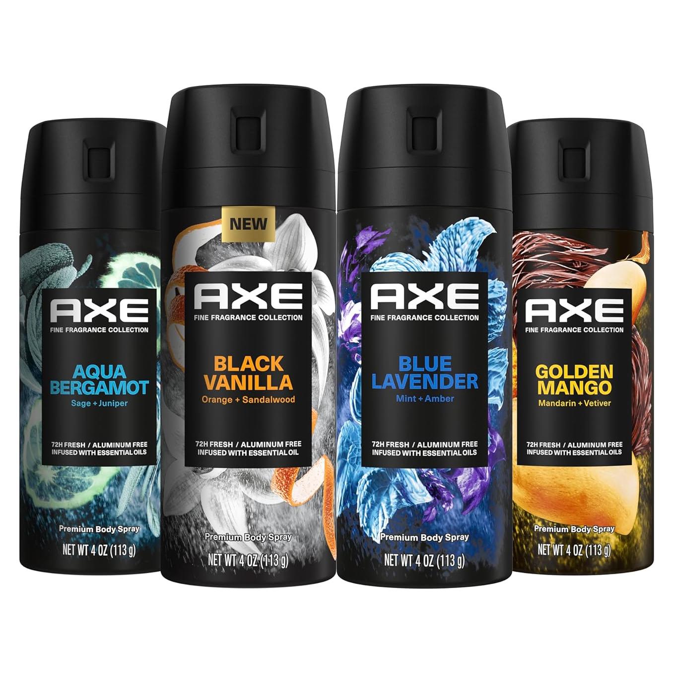 Desodorante Spray Corporal AXE Colección Premium 4 Fragancias 72H