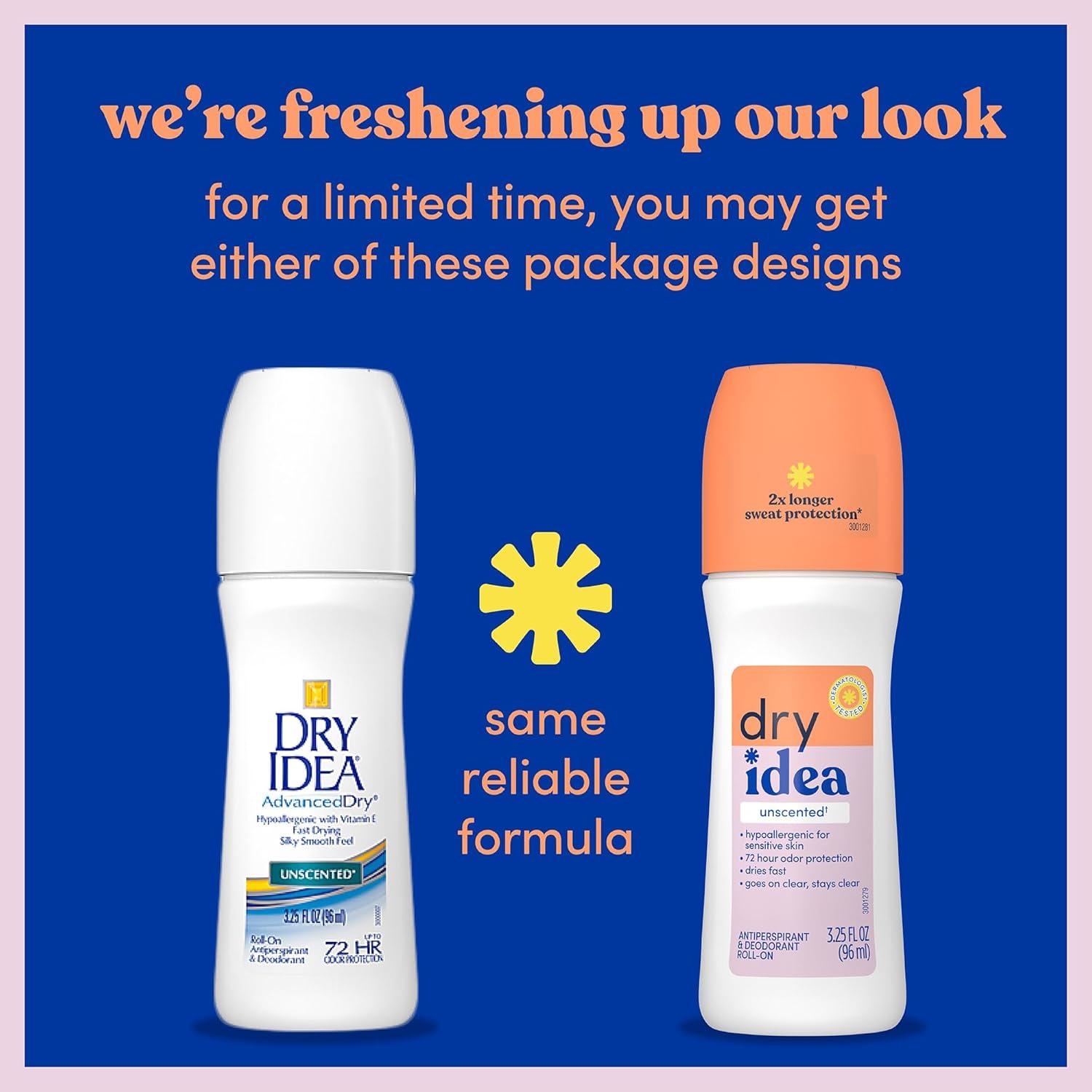 Desodorante Roll-On Dry Idea 92.1 ml | Hipoalergénico Sin Fragancia