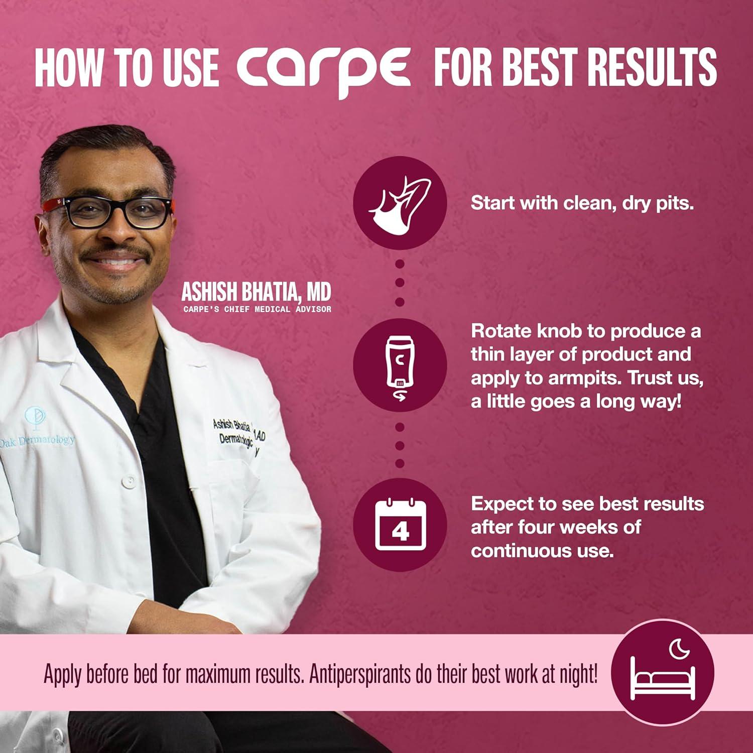 Antitranspirante Carpe 50 ml Agua de Rosa para Axilas